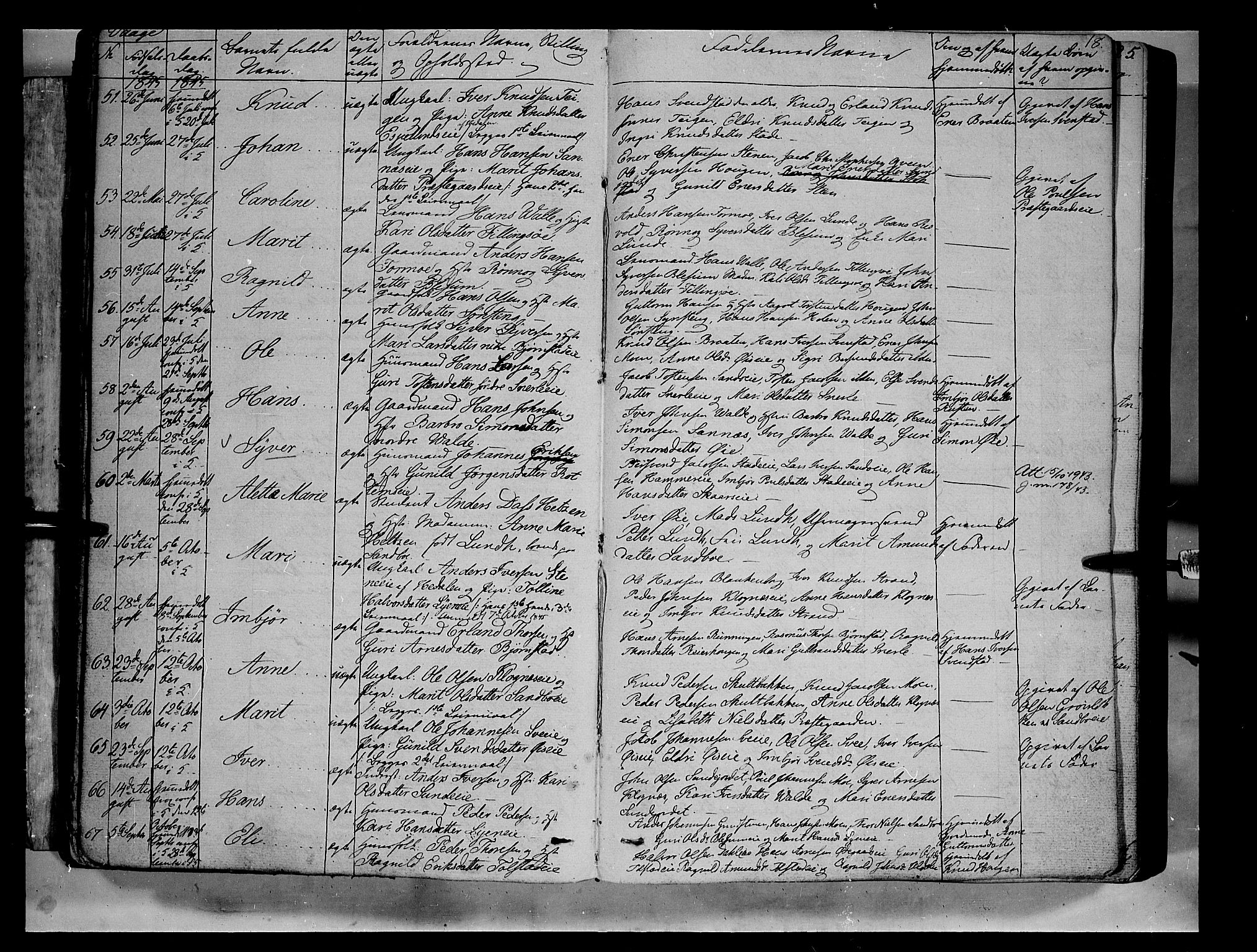 Vågå prestekontor, SAH/PREST-076/H/Ha/Haa/L0005: Parish register (official) no. 5 /1, 1842-1856, p. 18