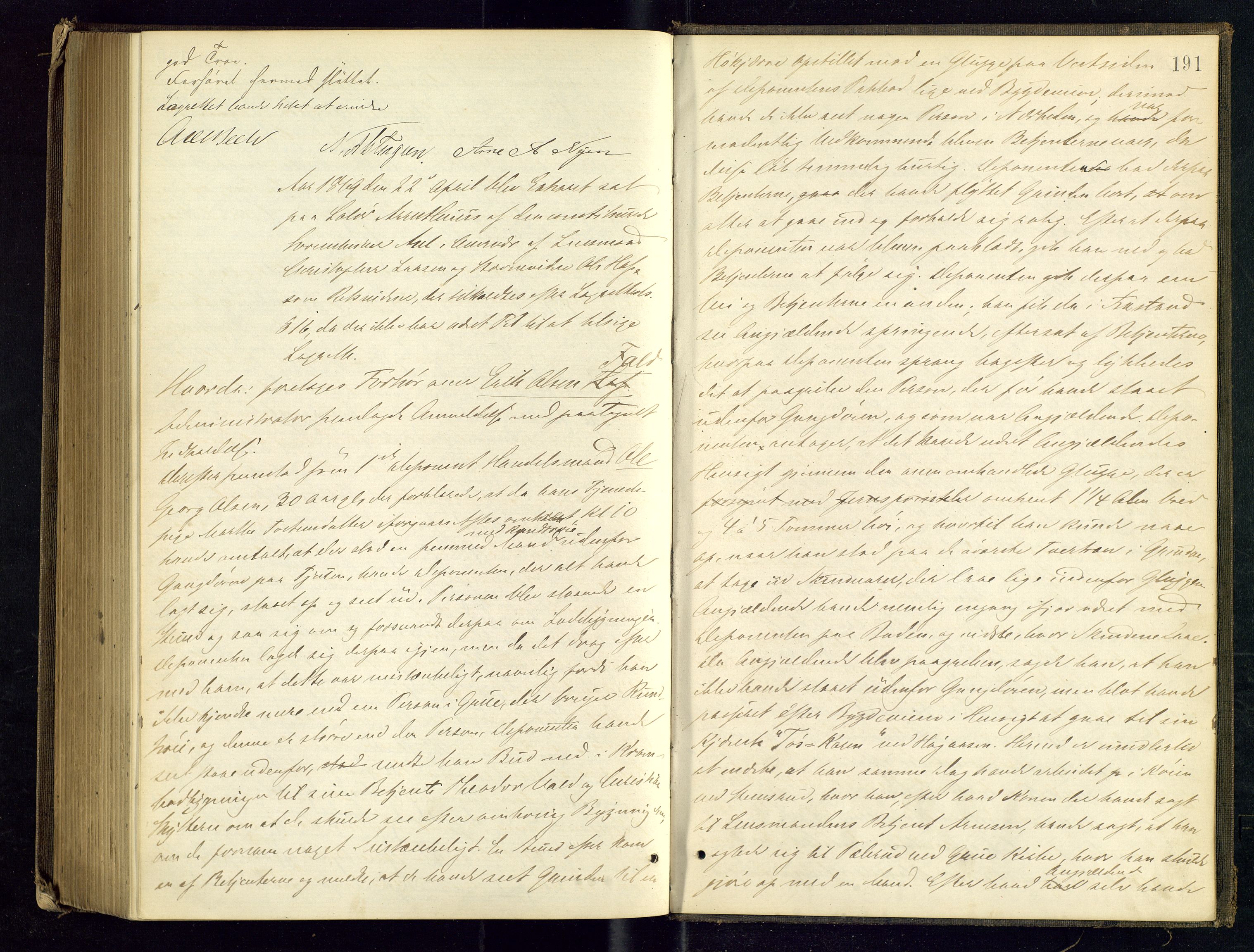 Solør tingrett, AV/SAH-TING-008/G/Gc/Gca/L0012: Ekstrarettsprotokoll, 1864-1869, p. 191