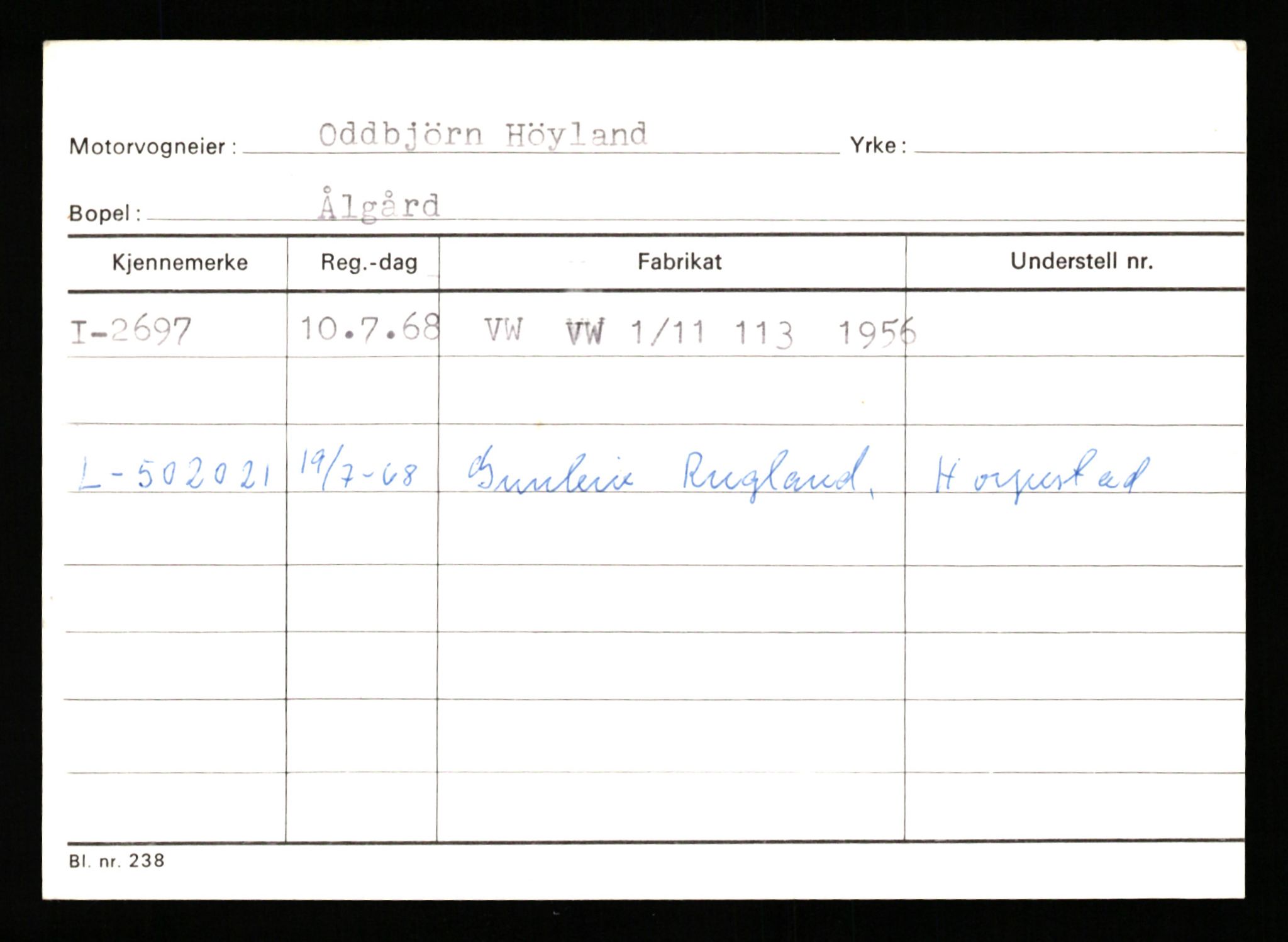 Stavanger trafikkstasjon, AV/SAST-A-101942/0/G/L0001: Registreringsnummer: 0 - 5782, 1930-1971, p. 1845