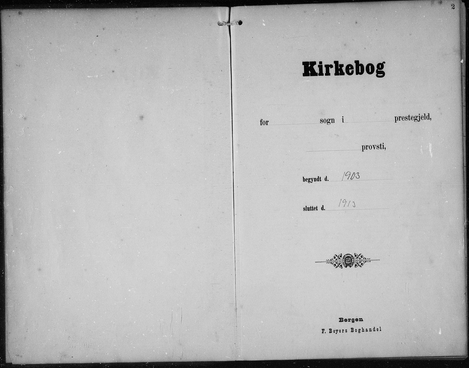 Vennesla sokneprestkontor, AV/SAK-1111-0045/Fb/Fbb/L0005: Parish register (copy) no. B 5, 1903-1913, p. 2