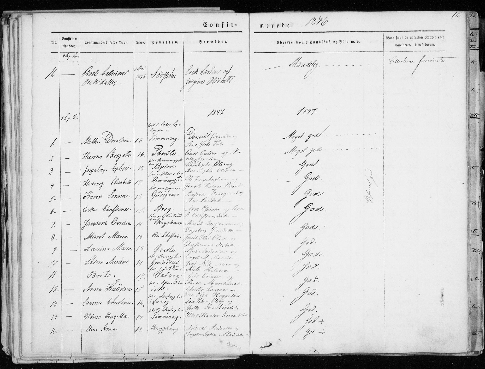 Tranøy sokneprestkontor, SATØ/S-1313/I/Ia/Iaa/L0006kirke: Parish register (official) no. 6, 1844-1855, p. 116