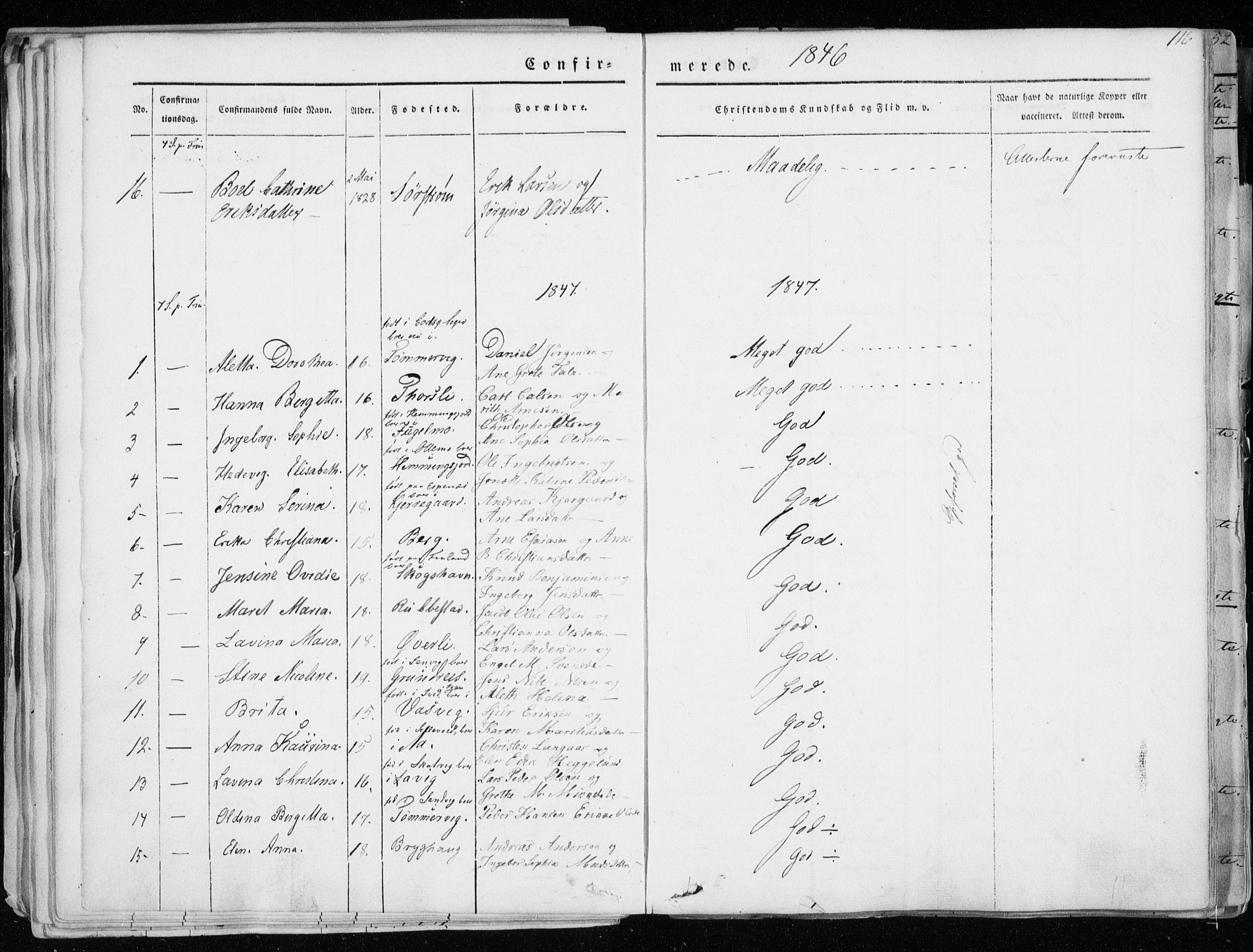 Tranøy sokneprestkontor, AV/SATØ-S-1313/I/Ia/Iaa/L0006kirke: Parish register (official) no. 6, 1844-1855, p. 116