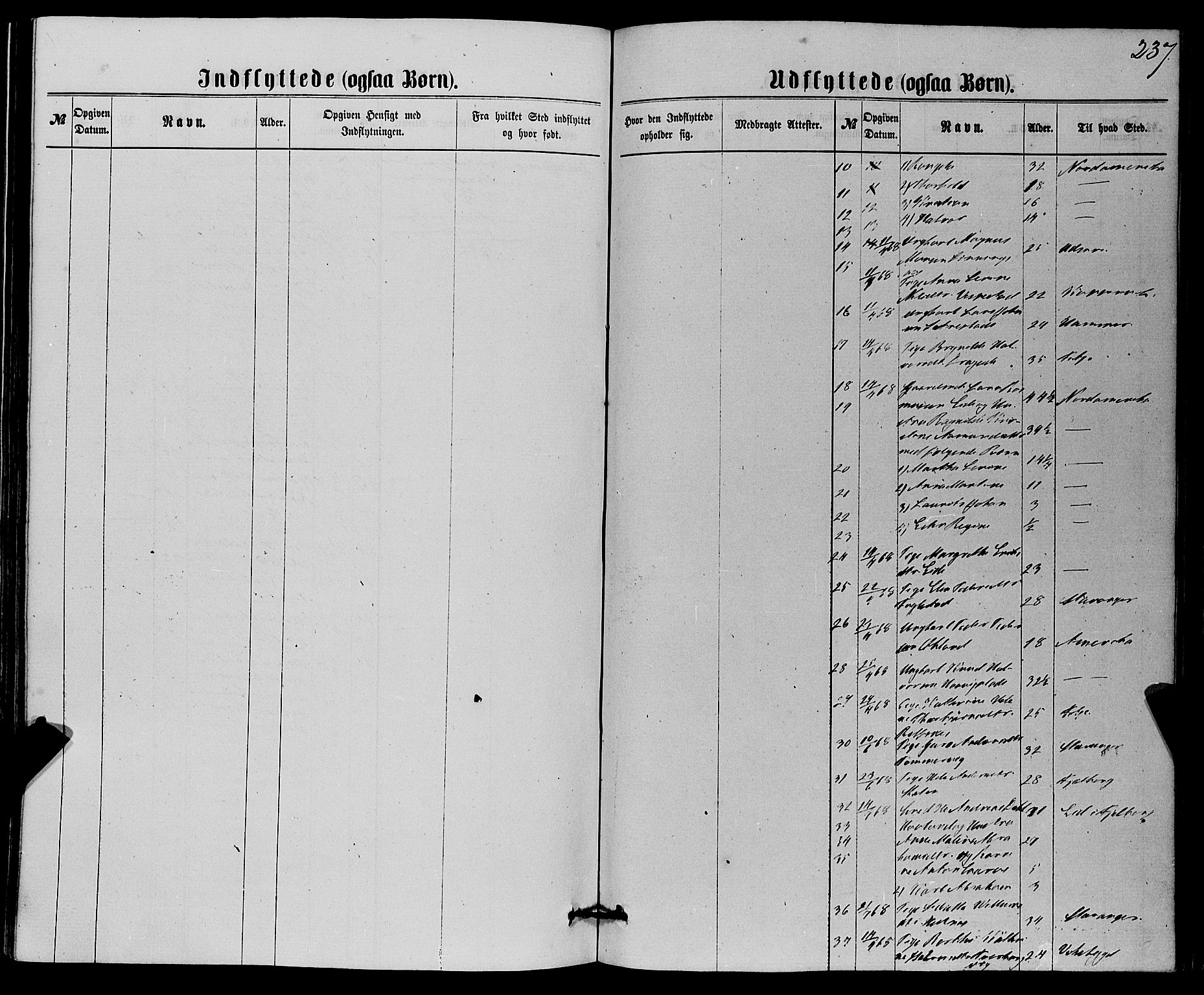 Finnås sokneprestembete, SAB/A-99925/H/Ha/Haa/Haaa/L0008: Parish register (official) no. A 8, 1863-1872, p. 237