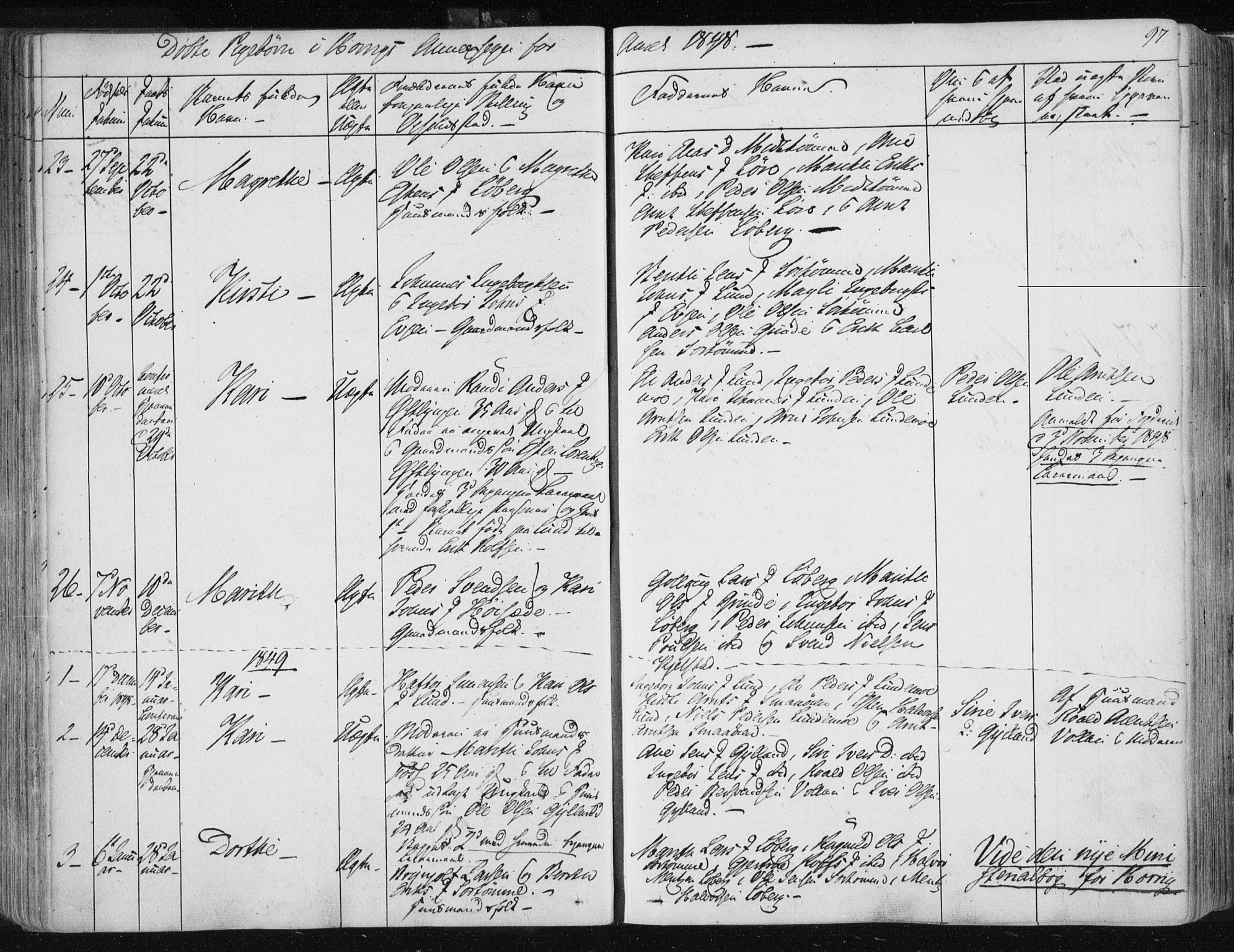 Ministerialprotokoller, klokkerbøker og fødselsregistre - Sør-Trøndelag, SAT/A-1456/687/L0998: Parish register (official) no. 687A05 /2, 1843-1849, p. 97