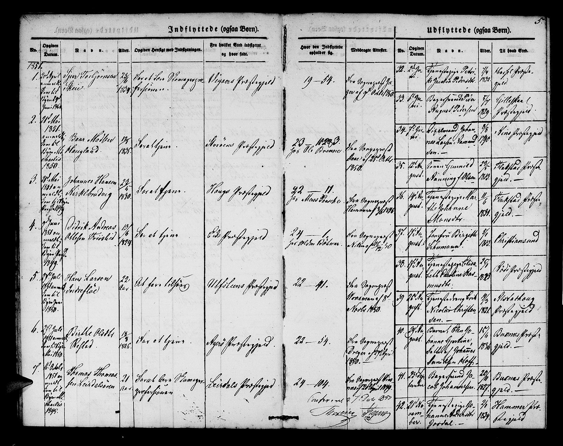 Korskirken sokneprestembete, SAB/A-76101/H/Hab: Parish register (copy) no. F 1, 1844-1858, p. 5
