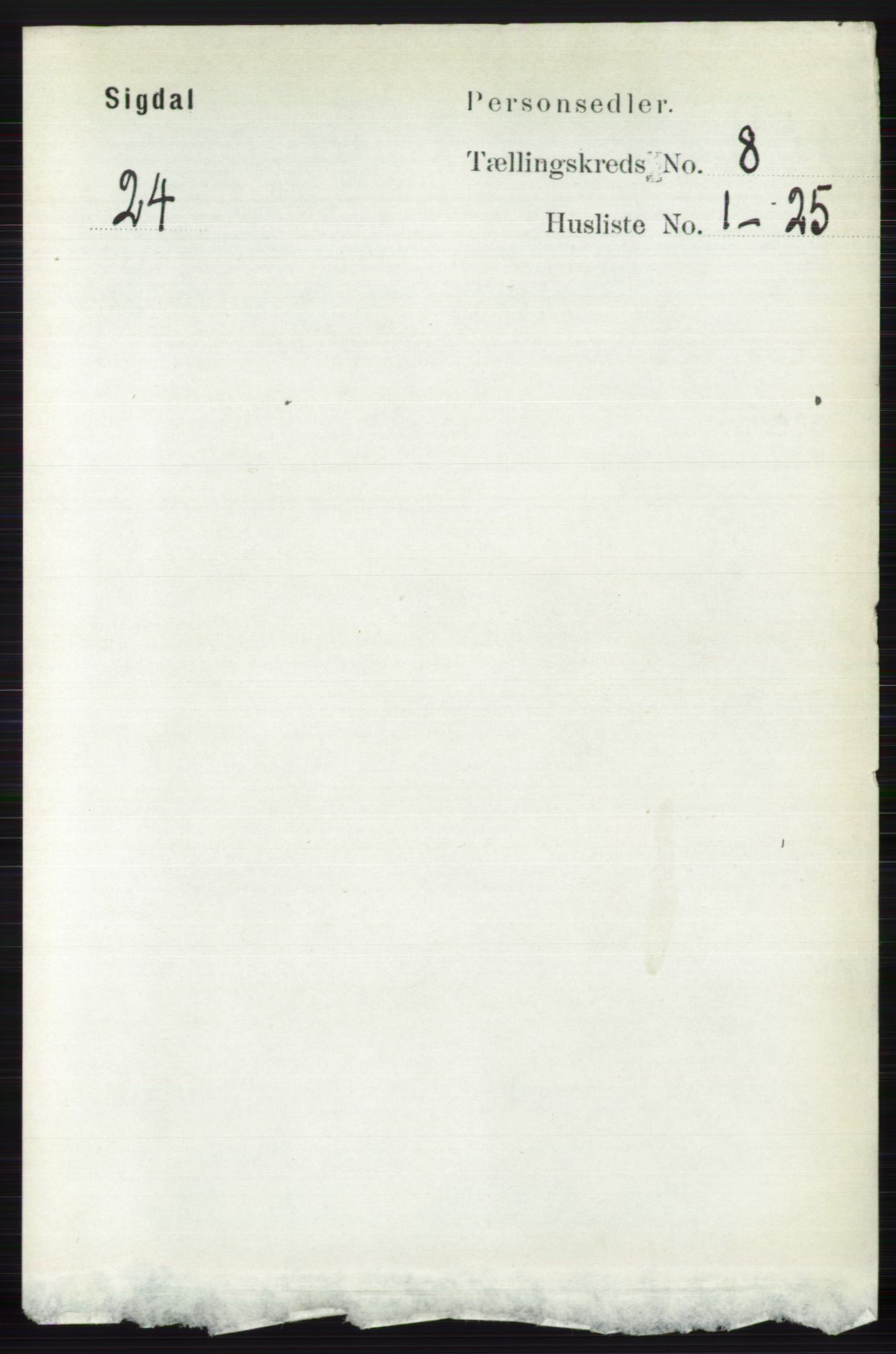 RA, 1891 census for 0621 Sigdal, 1891, p. 3176