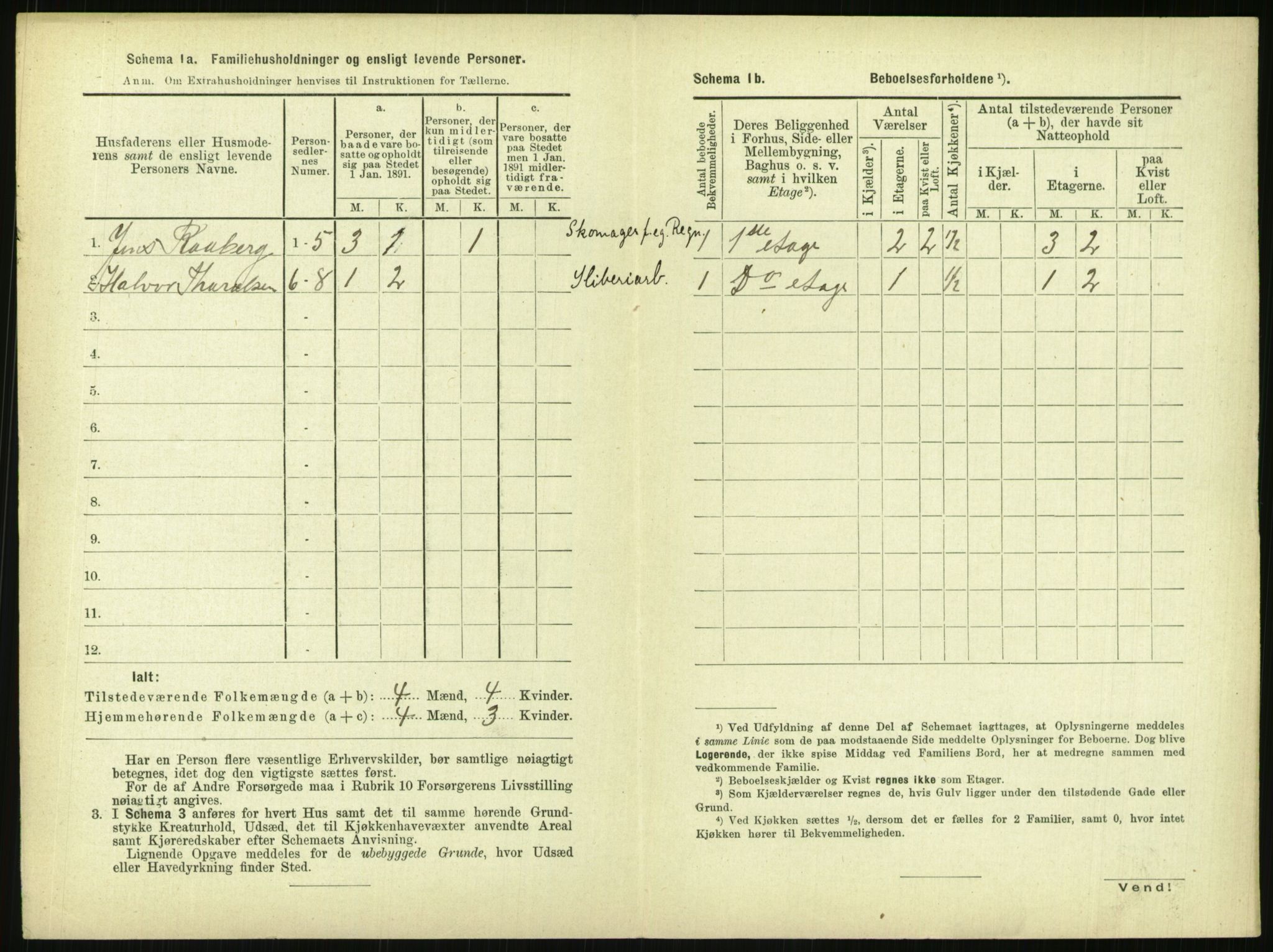 RA, 1891 census for 0806 Skien, 1891, p. 1627