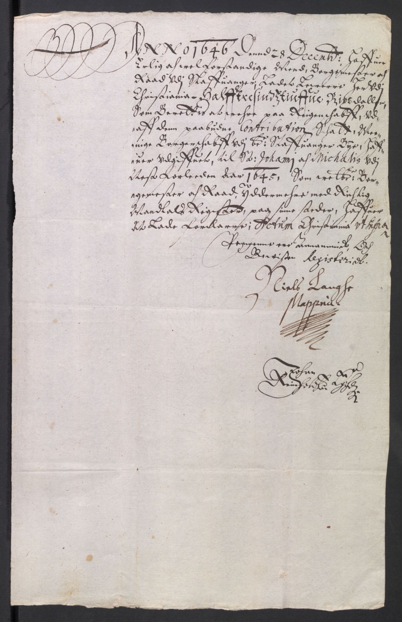 Rentekammeret inntil 1814, Reviderte regnskaper, Byregnskaper, AV/RA-EA-4066/R/Ro/L0299: [O2] By- og kontribusjonsregnskap, 1639-1661, p. 241