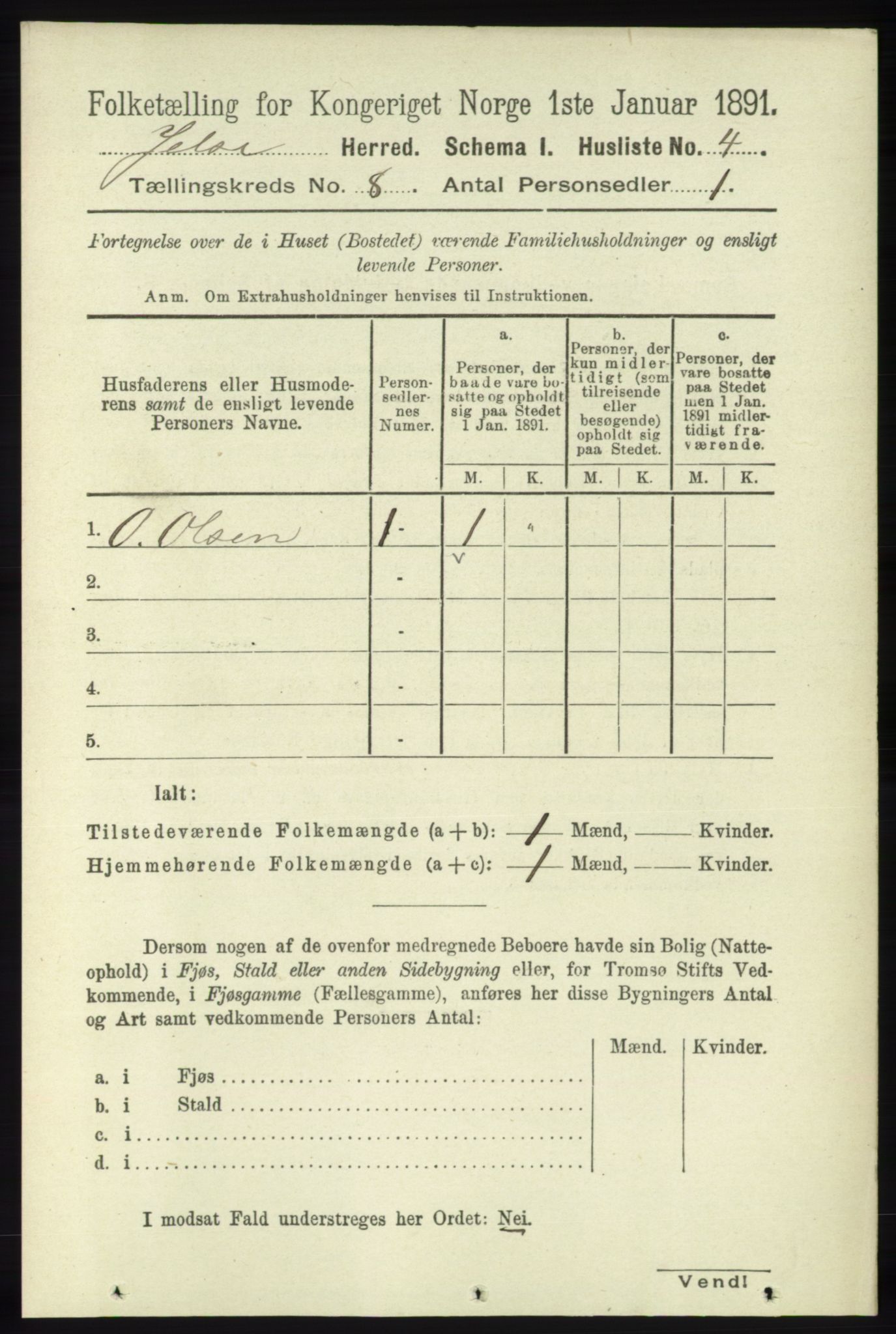 RA, 1891 census for 1138 Jelsa, 1891, p. 1760