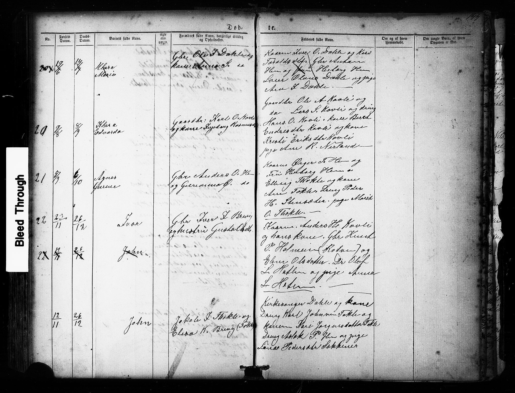 Ministerialprotokoller, klokkerbøker og fødselsregistre - Møre og Romsdal, AV/SAT-A-1454/545/L0588: Parish register (copy) no. 545C02, 1867-1902, p. 144