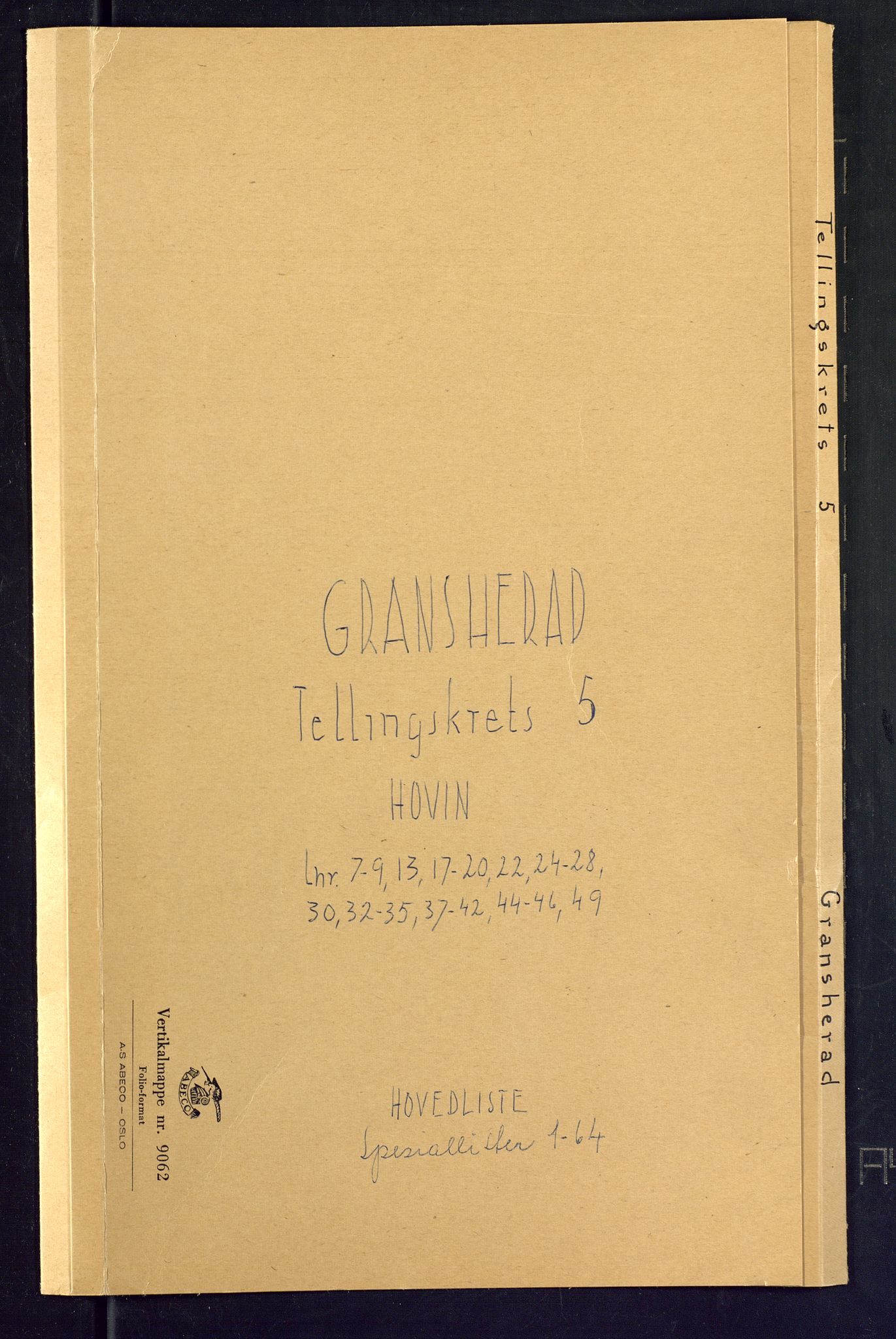 SAKO, 1875 census for 0824P Gransherad, 1875, p. 20