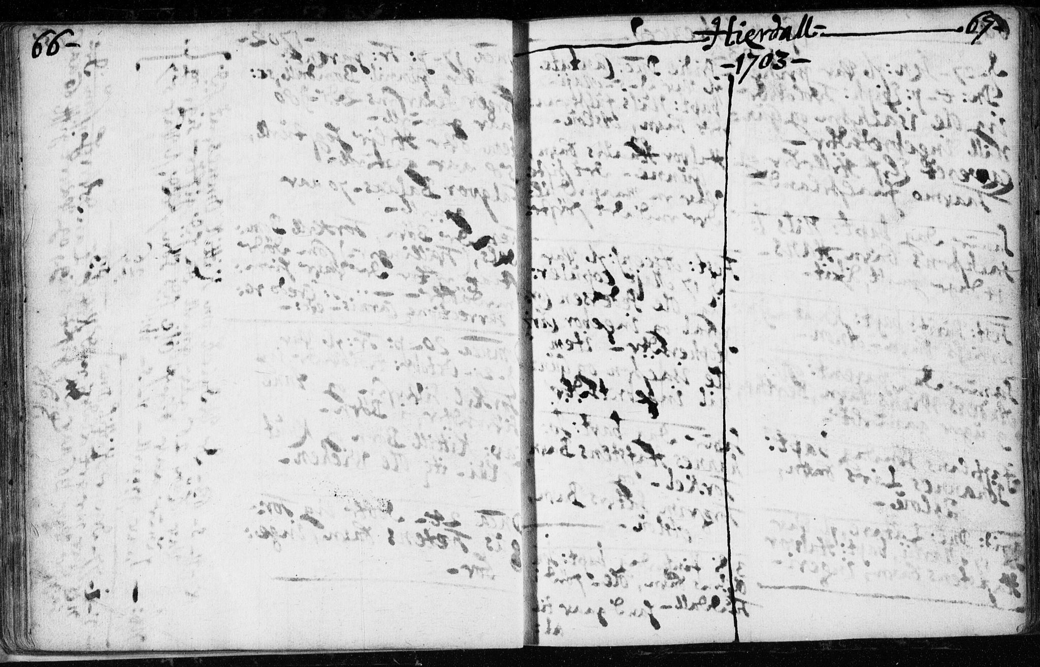 Hjartdal kirkebøker, SAKO/A-270/F/Fa/L0001: Parish register (official) no. I 1, 1685-1714, p. 66-67