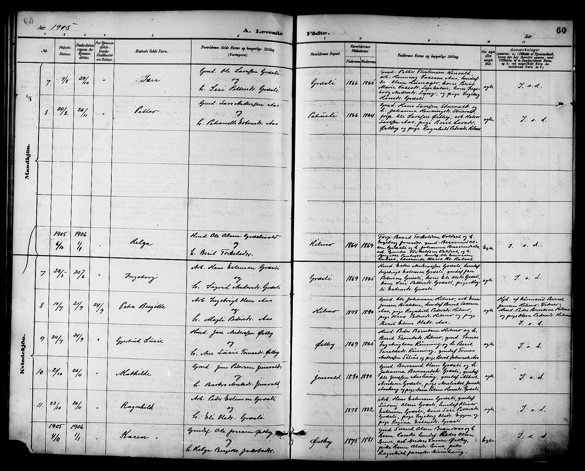 Ministerialprotokoller, klokkerbøker og fødselsregistre - Sør-Trøndelag, SAT/A-1456/698/L1167: Parish register (copy) no. 698C04, 1888-1907, p. 60