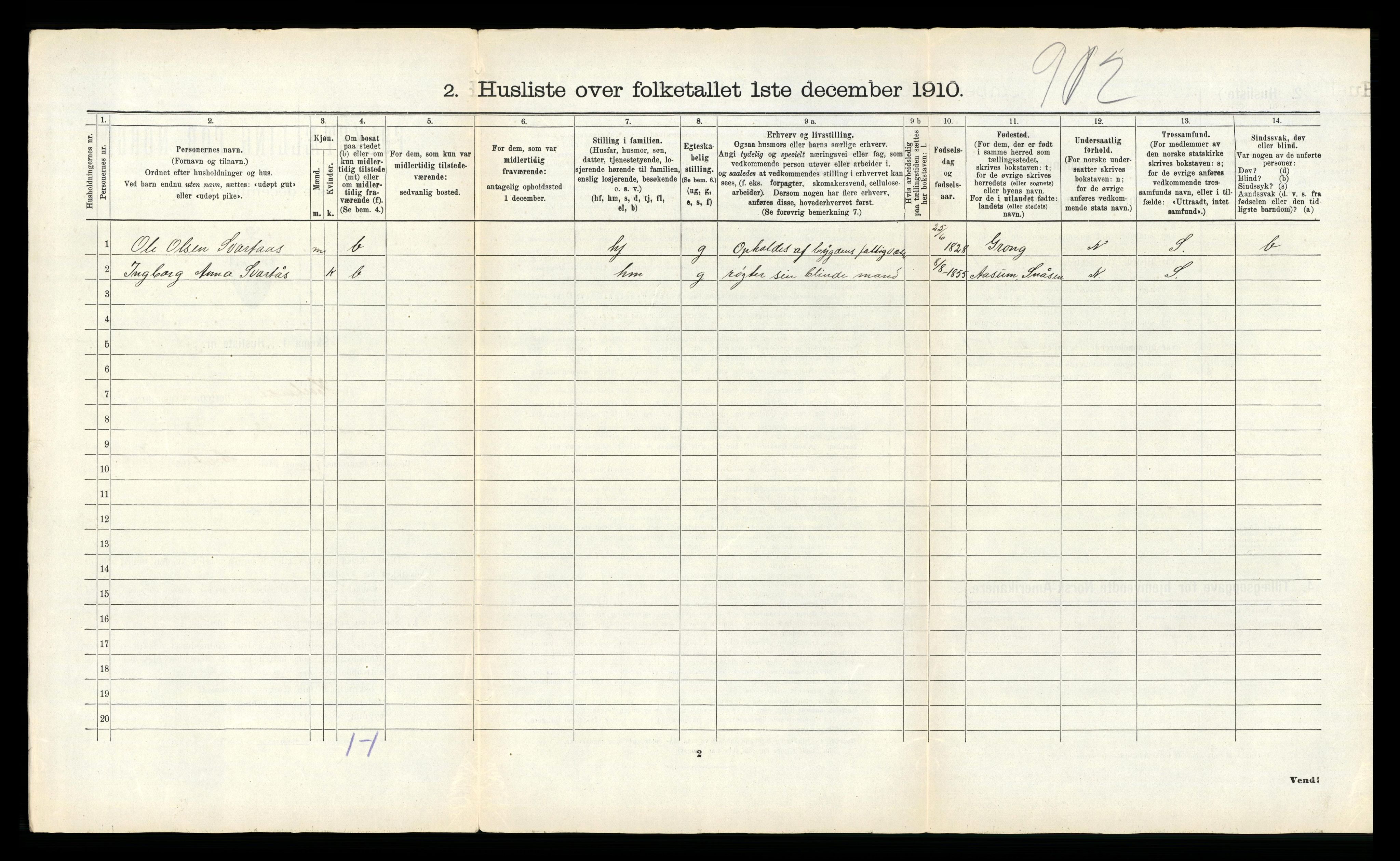 RA, 1910 census for Høylandet, 1910, p. 369