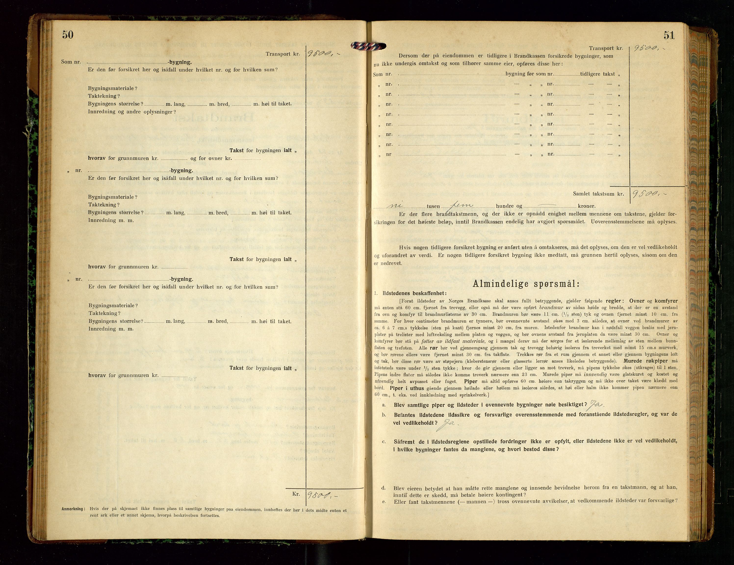 Sokndal lensmannskontor, AV/SAST-A-100417/Gob/L0005: "Brandtakst-Protokol", 1920-1924, p. 50-51