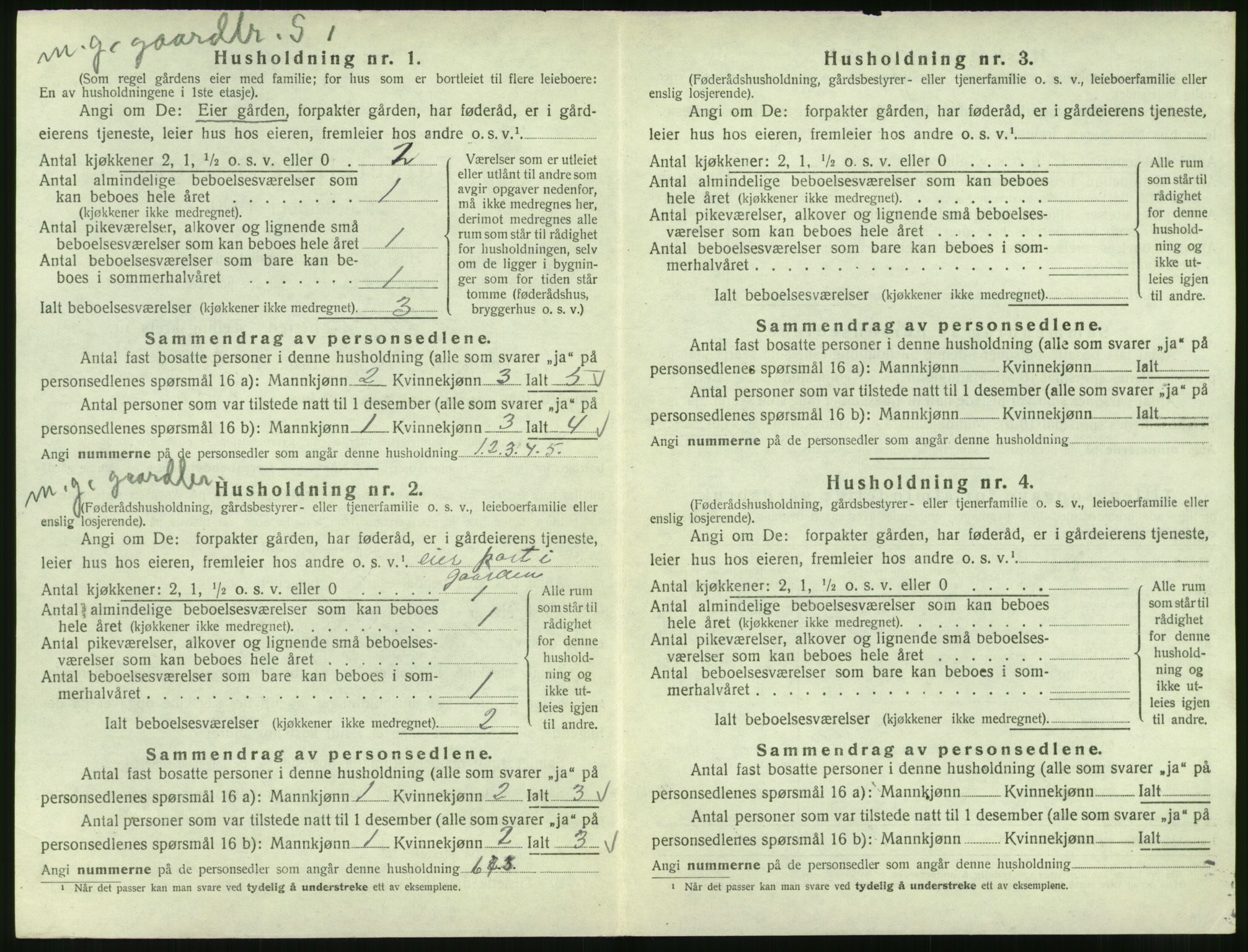 SAT, 1920 census for Skodje, 1920, p. 458