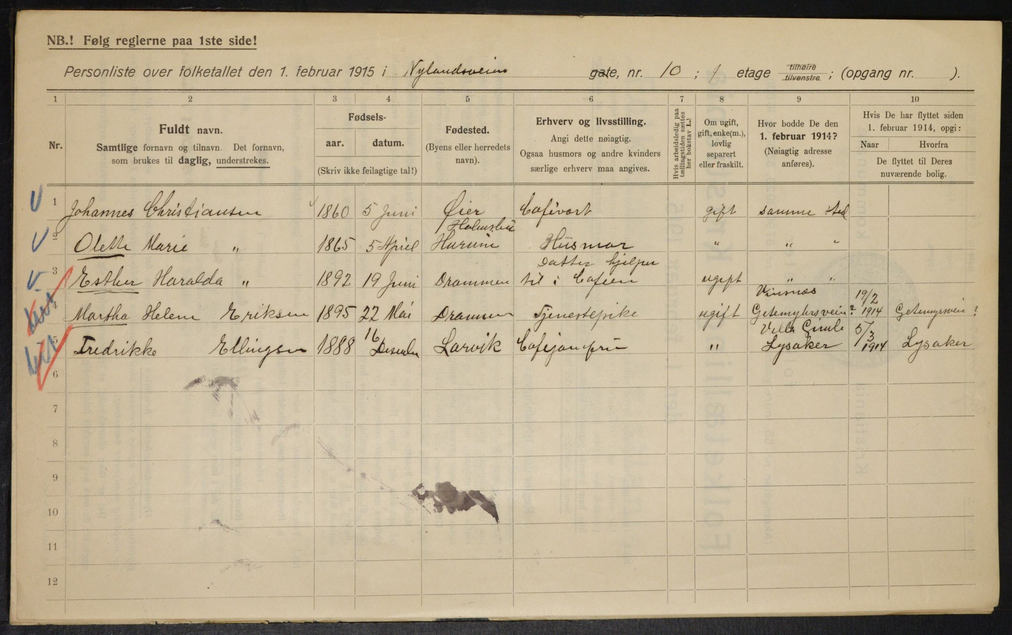 OBA, Municipal Census 1915 for Kristiania, 1915, p. 73410