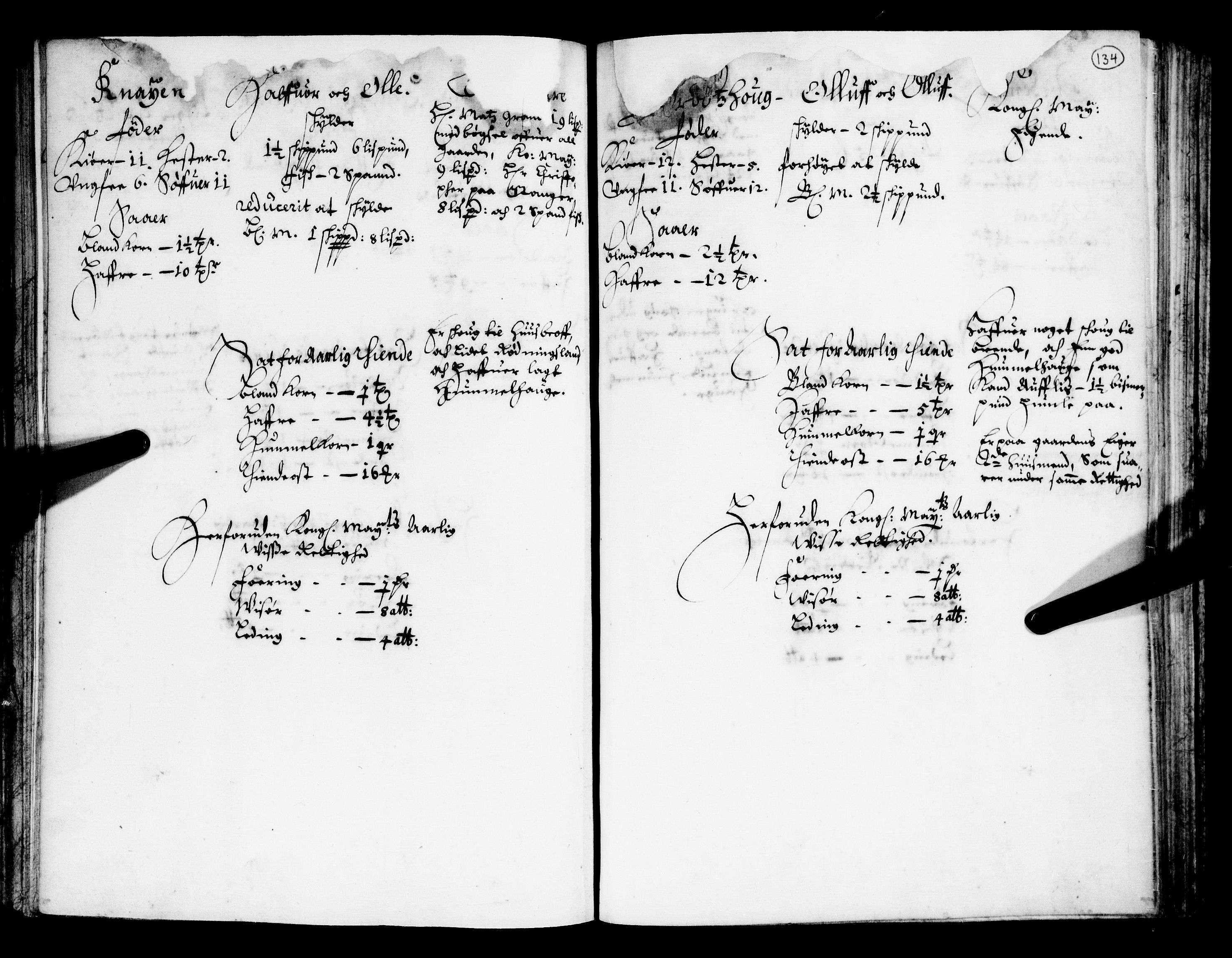 Rentekammeret inntil 1814, Realistisk ordnet avdeling, AV/RA-EA-4070/N/Nb/Nba/L0009: Øvre Romerike fogderi, 1. del, 1665, p. 133b-134a