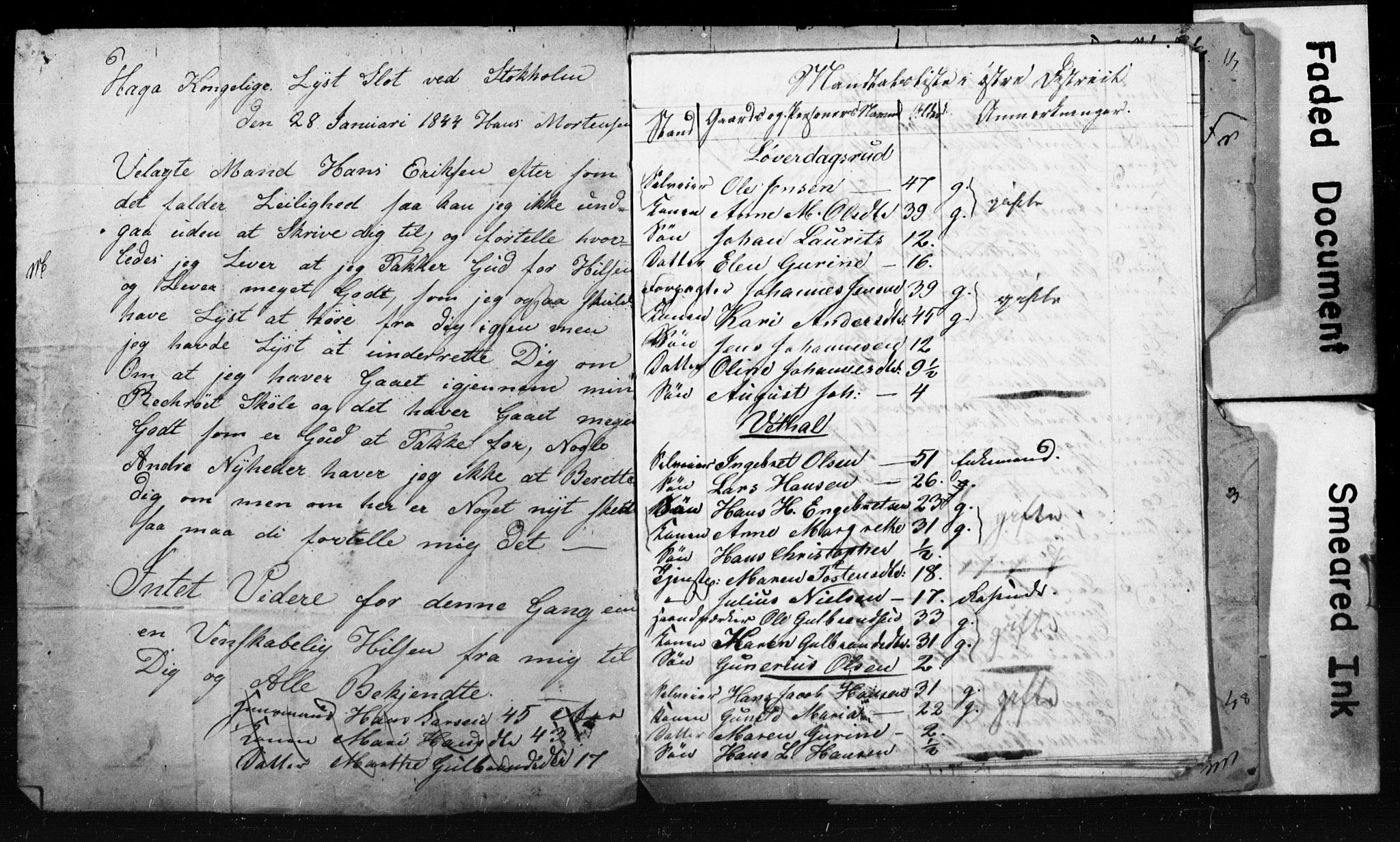 , Census 1845 for Ullensaker, 1845, p. 28