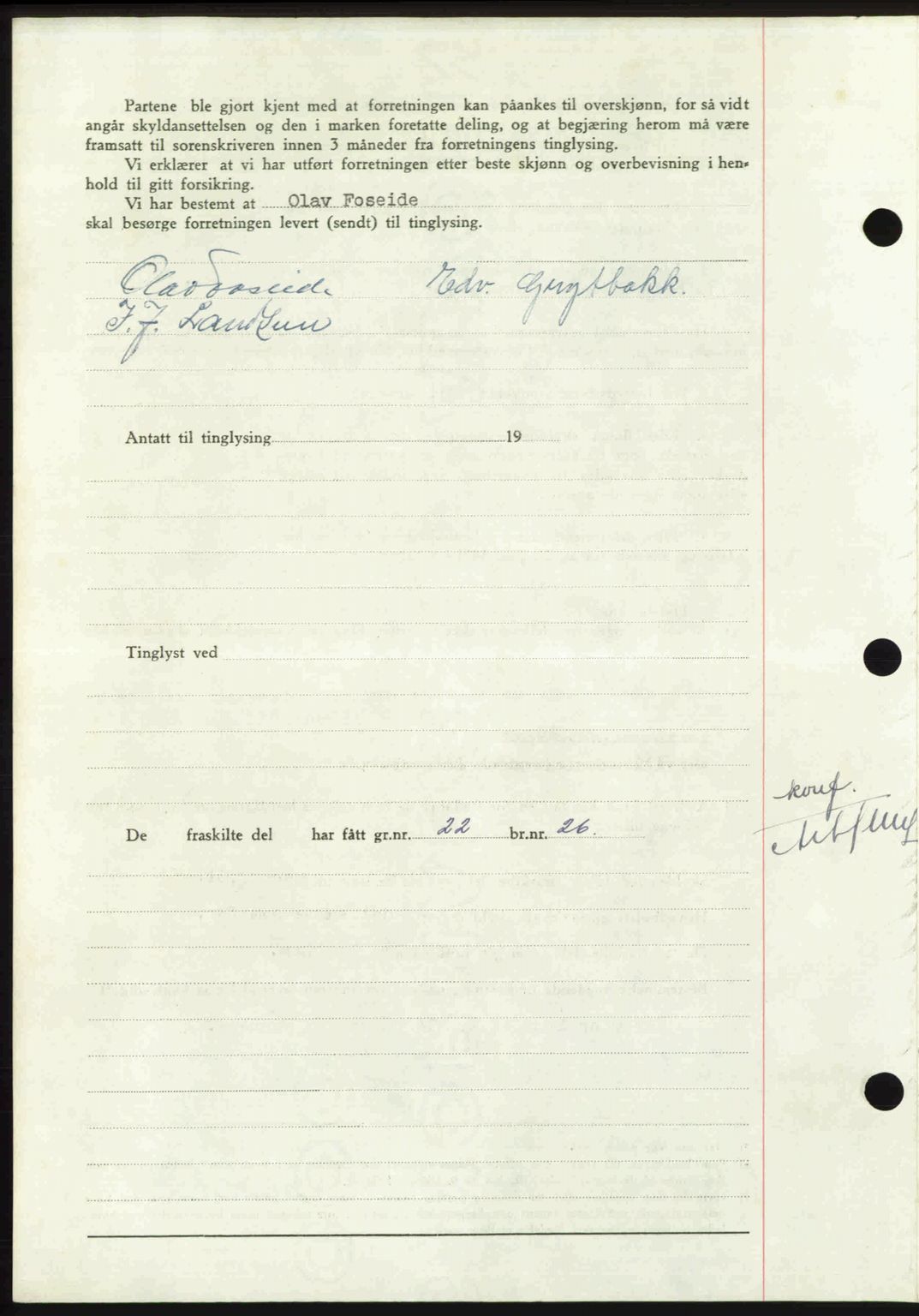 Nordmøre sorenskriveri, AV/SAT-A-4132/1/2/2Ca: Mortgage book no. A109, 1948-1948, Diary no: : 2630/1948