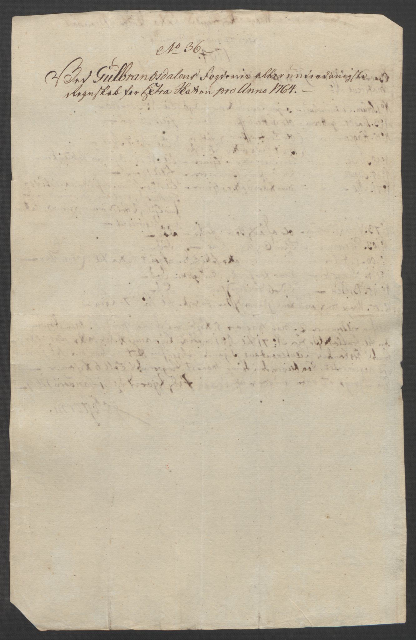 Rentekammeret inntil 1814, Reviderte regnskaper, Fogderegnskap, AV/RA-EA-4092/R17/L1266: Ekstraskatten Gudbrandsdal, 1762-1766, p. 397