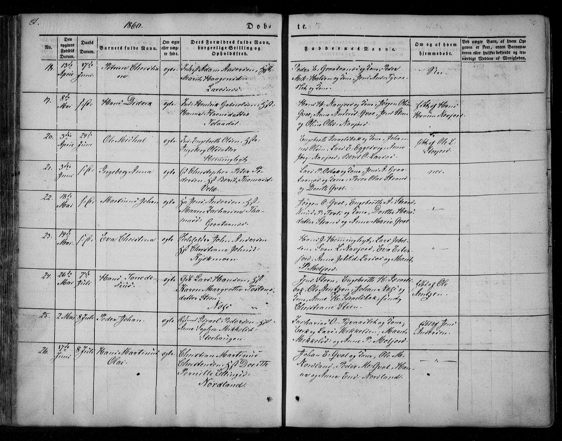 Ministerialprotokoller, klokkerbøker og fødselsregistre - Nordland, AV/SAT-A-1459/846/L0644: Parish register (official) no. 846A02, 1837-1872, p. 81