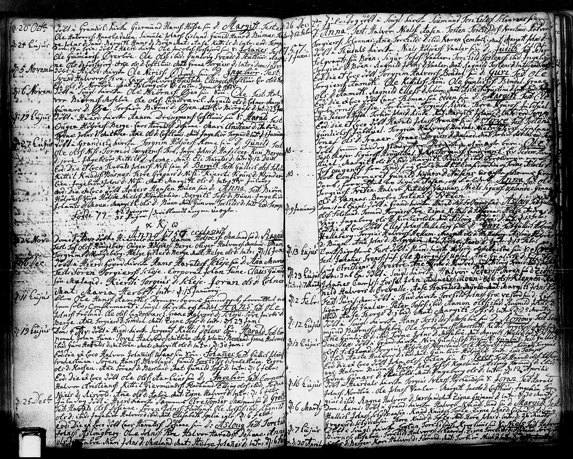 Hjartdal kirkebøker, AV/SAKO-A-270/F/Fa/L0003: Parish register (official) no. I 3, 1727-1775, p. 82