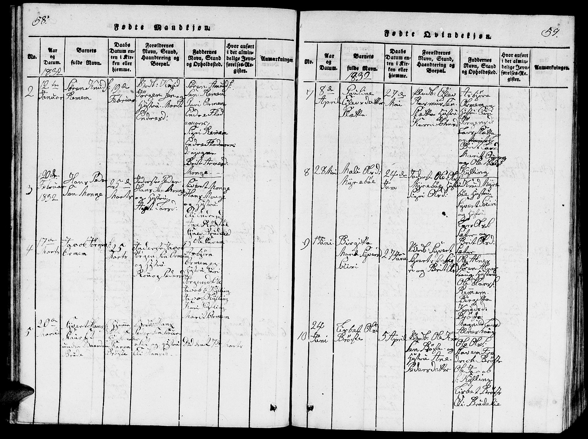 Ministerialprotokoller, klokkerbøker og fødselsregistre - Møre og Romsdal, AV/SAT-A-1454/546/L0595: Parish register (copy) no. 546C01, 1818-1836, p. 58-59