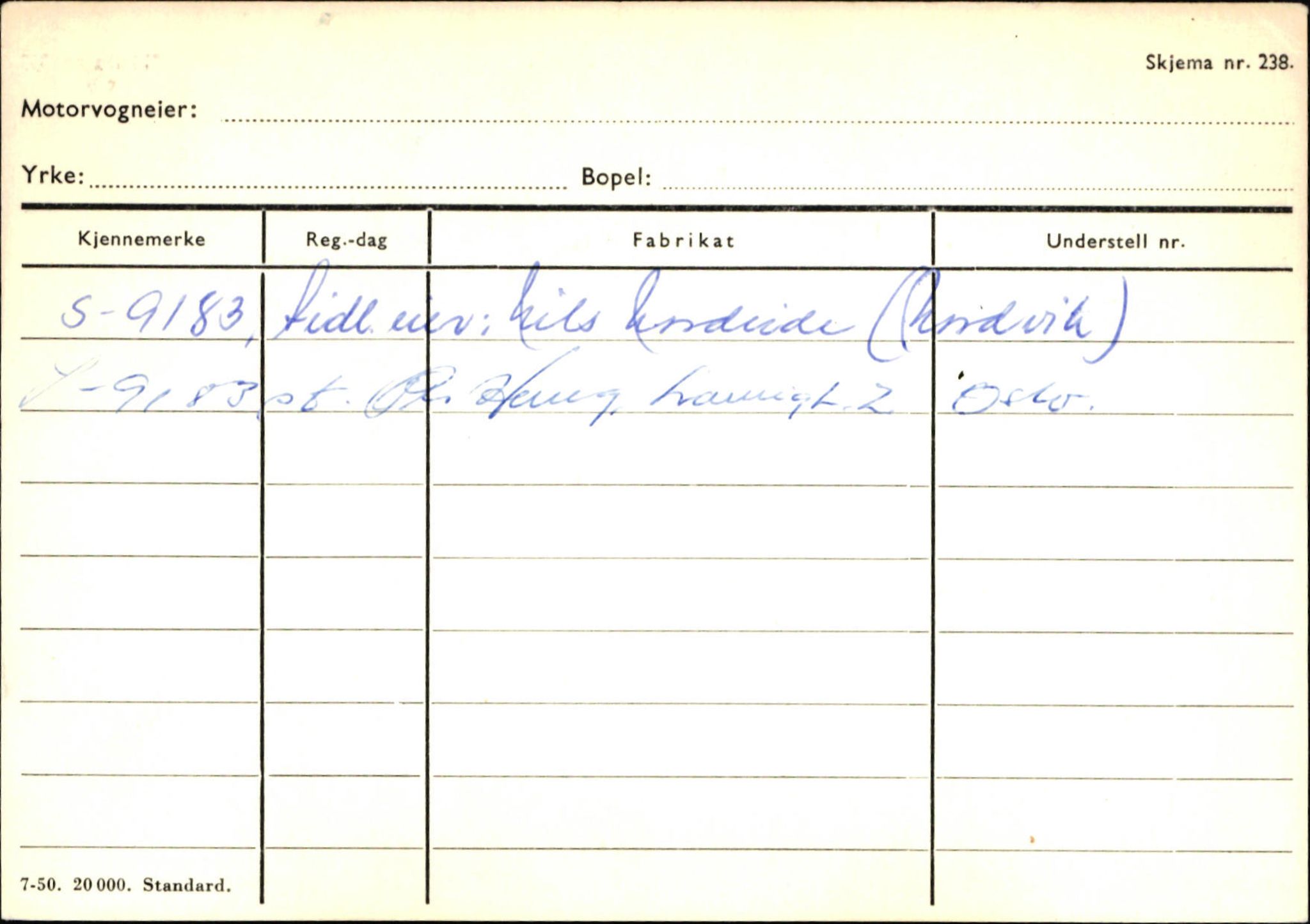 Statens vegvesen, Sogn og Fjordane vegkontor, AV/SAB-A-5301/4/F/L0131: Eigarregister Høyanger P-Å. Stryn S-Å, 1945-1975, p. 1287