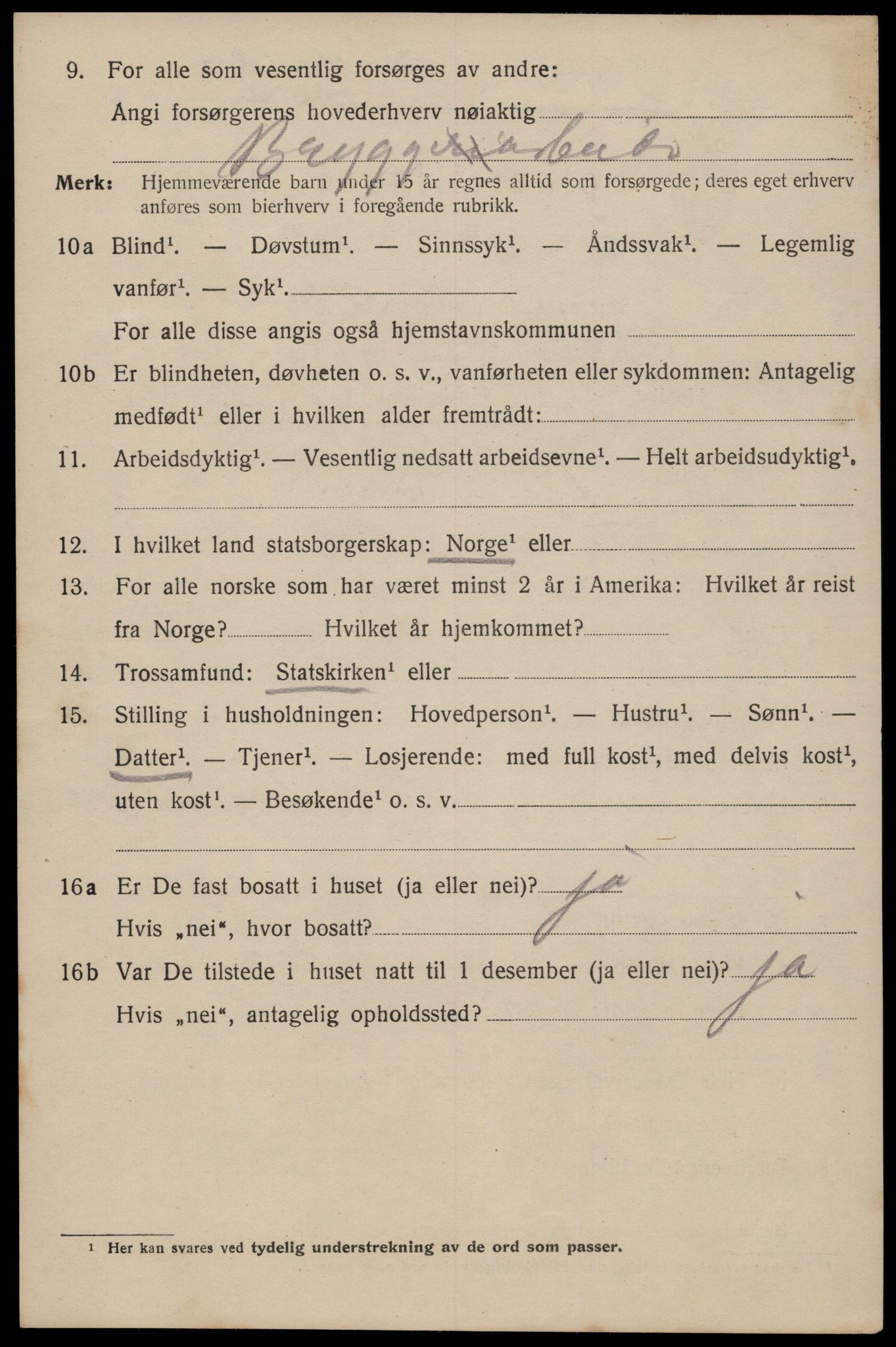 SAT, 1920 census for Trondheim, 1920, p. 32701