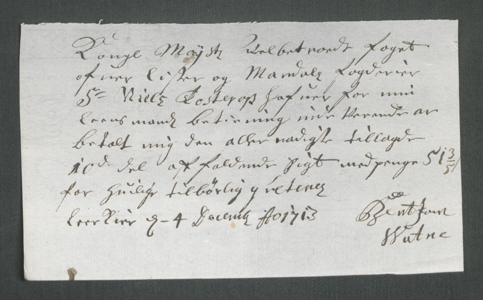 Rentekammeret inntil 1814, Reviderte regnskaper, Fogderegnskap, AV/RA-EA-4092/R43/L2556: Fogderegnskap Lista og Mandal, 1713, p. 458