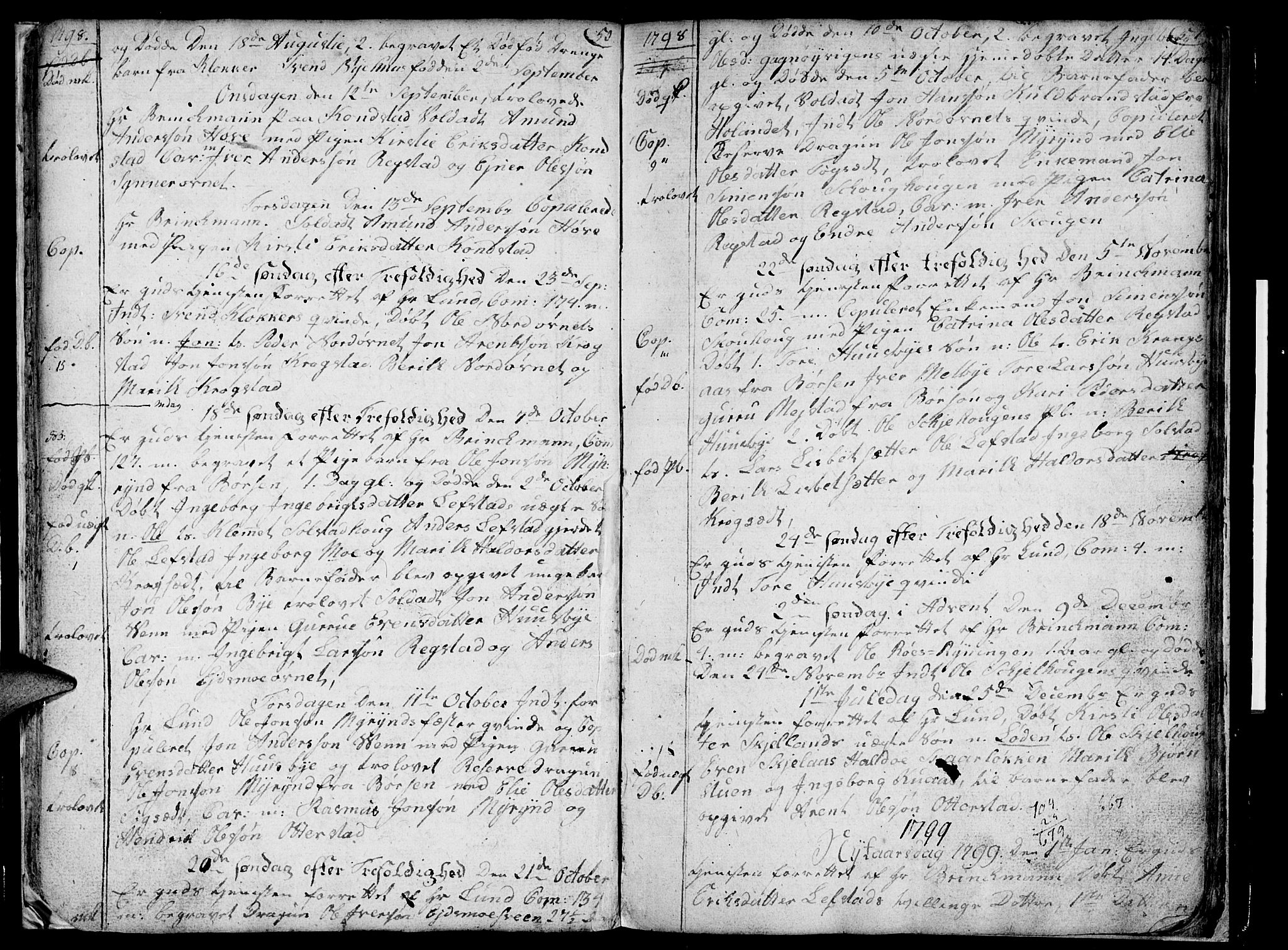 Ministerialprotokoller, klokkerbøker og fødselsregistre - Sør-Trøndelag, SAT/A-1456/667/L0794: Parish register (official) no. 667A02, 1791-1816, p. 50-51