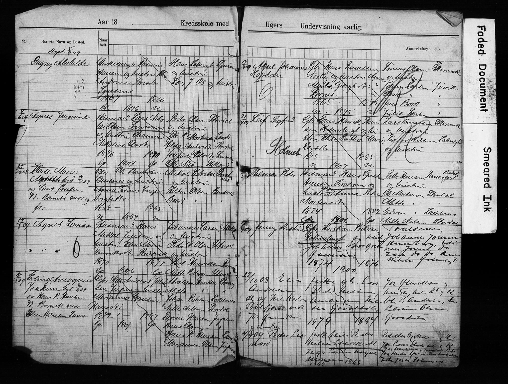 Lyngen sokneprestembete, AV/SATØ-S-1289/H/Ha/L0052/0001: Baptism register no. 52.1, 1895-1914