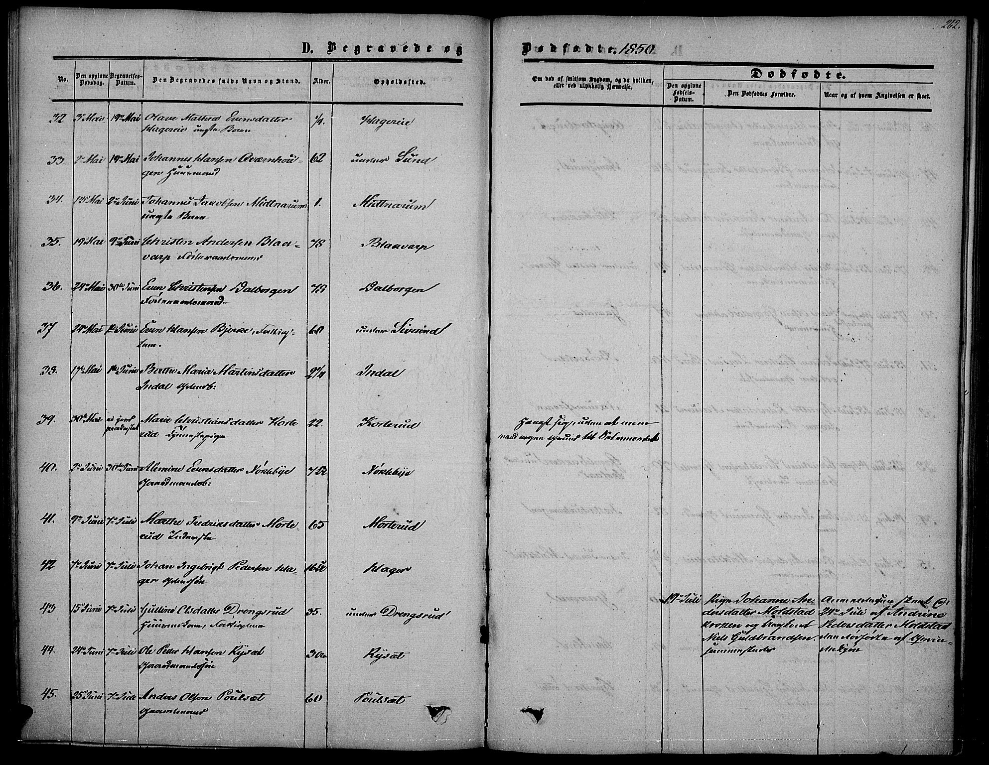 Vestre Toten prestekontor, AV/SAH-PREST-108/H/Ha/Haa/L0005: Parish register (official) no. 5, 1850-1855, p. 262