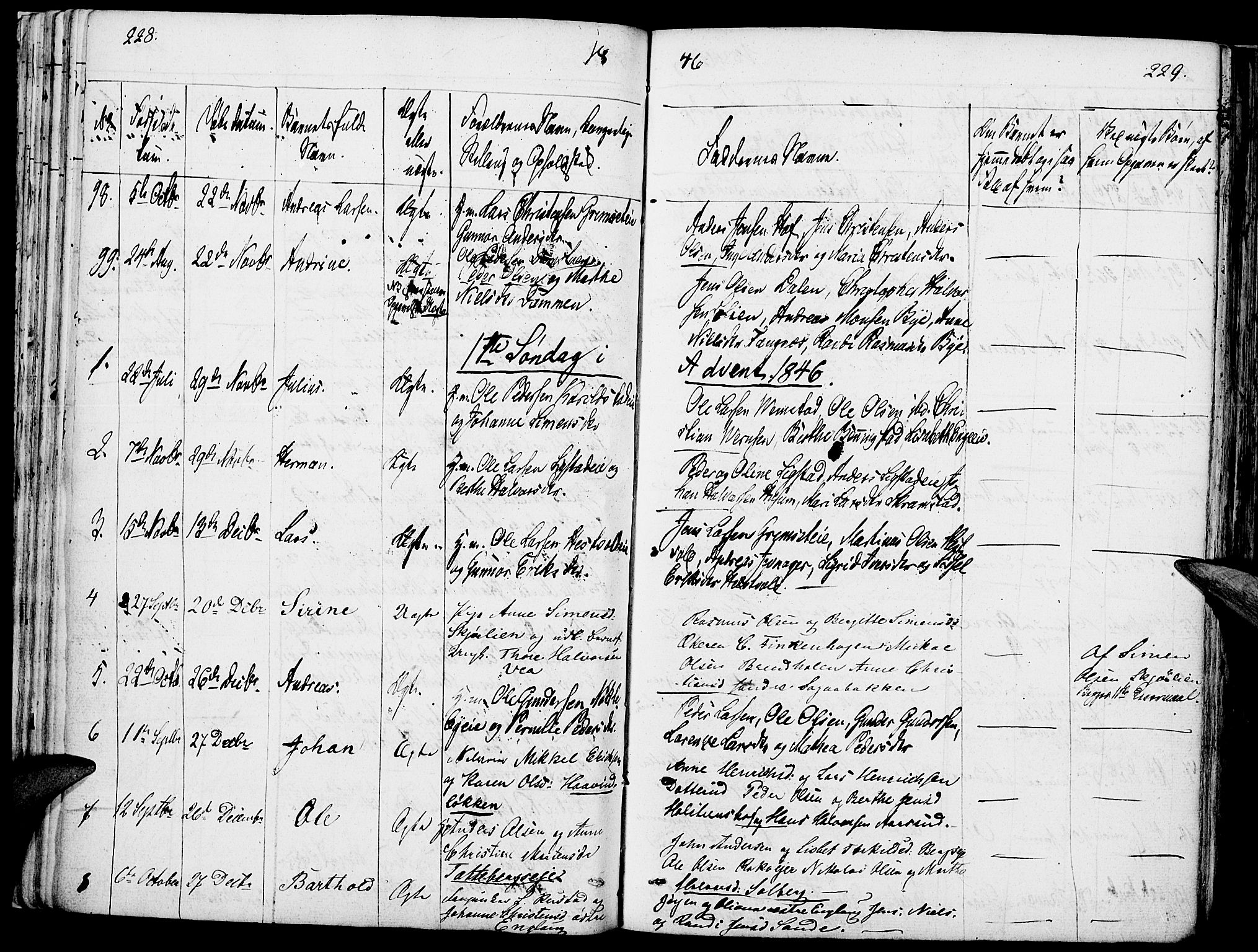 Løten prestekontor, SAH/PREST-022/K/Ka/L0006: Parish register (official) no. 6, 1832-1849, p. 228-229