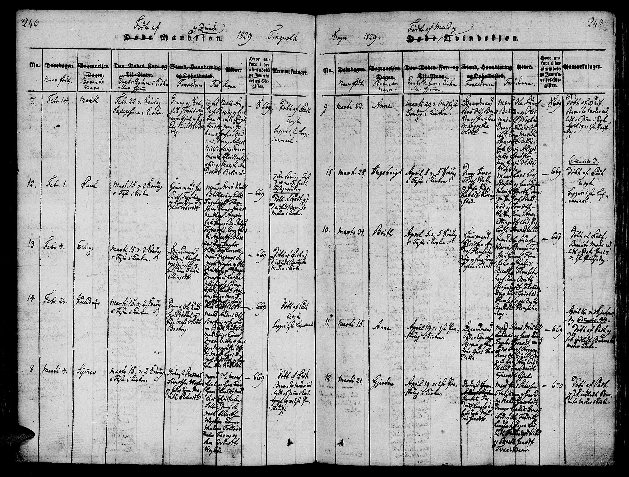 Ministerialprotokoller, klokkerbøker og fødselsregistre - Møre og Romsdal, SAT/A-1454/586/L0982: Parish register (official) no. 586A08, 1819-1829, p. 246-247
