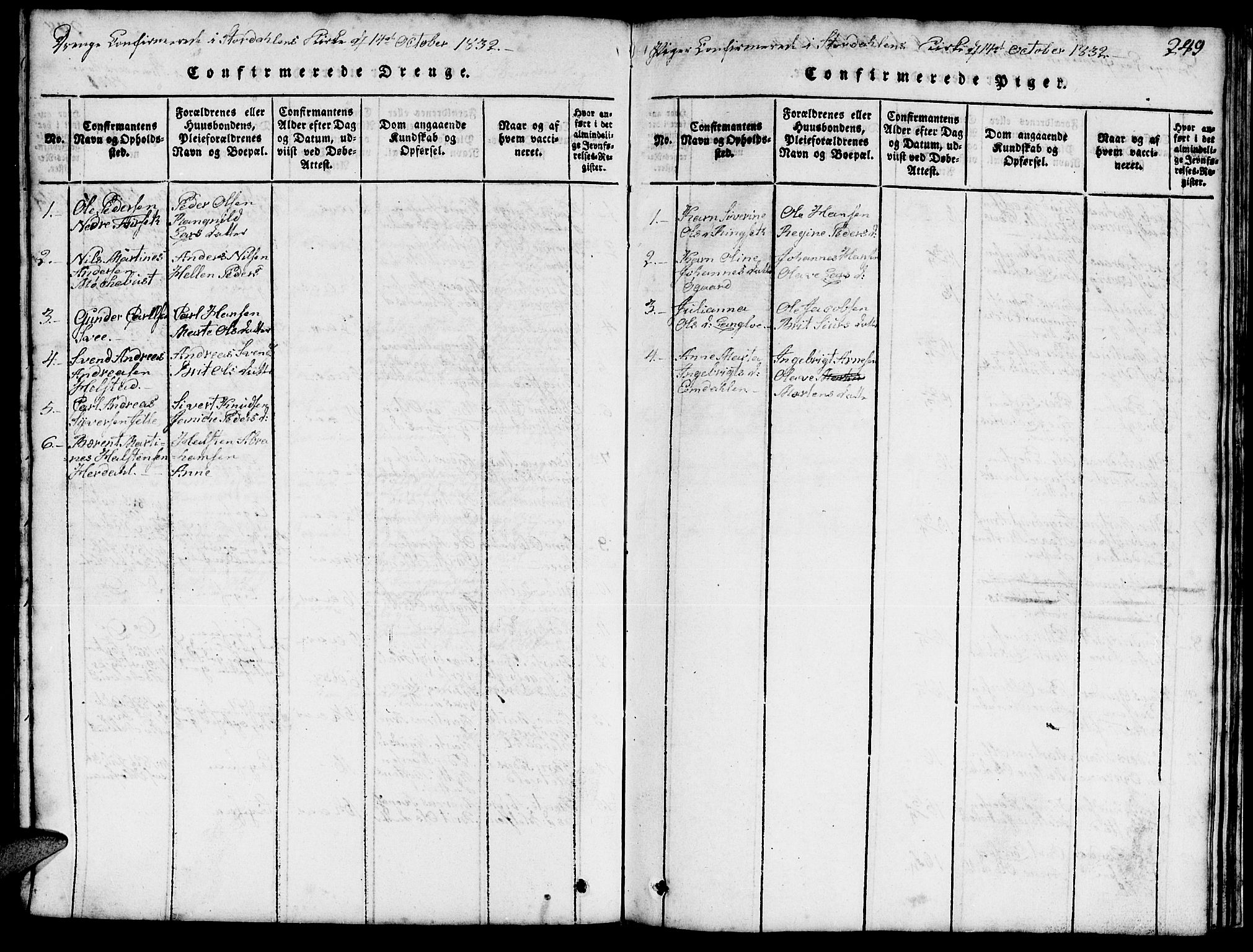 Ministerialprotokoller, klokkerbøker og fødselsregistre - Møre og Romsdal, AV/SAT-A-1454/520/L0289: Parish register (copy) no. 520C01, 1817-1837, p. 249