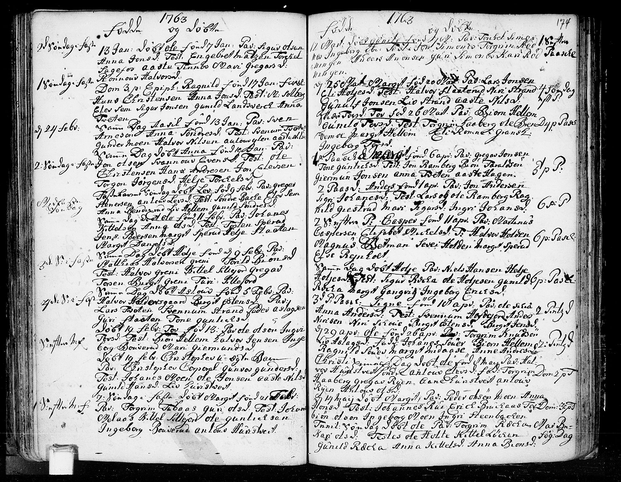 Heddal kirkebøker, AV/SAKO-A-268/F/Fa/L0003: Parish register (official) no. I 3, 1723-1783, p. 174