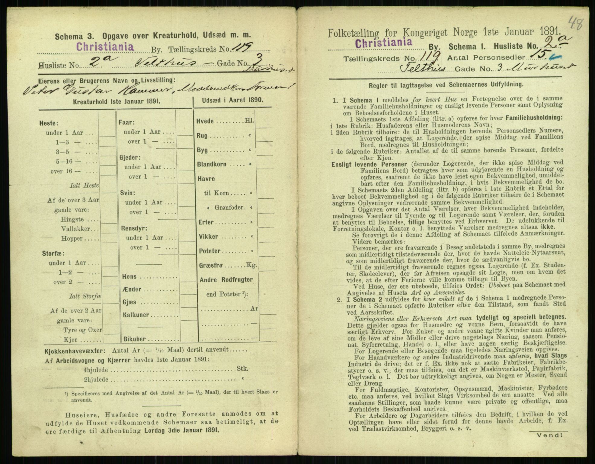 RA, 1891 census for 0301 Kristiania, 1891, p. 63678