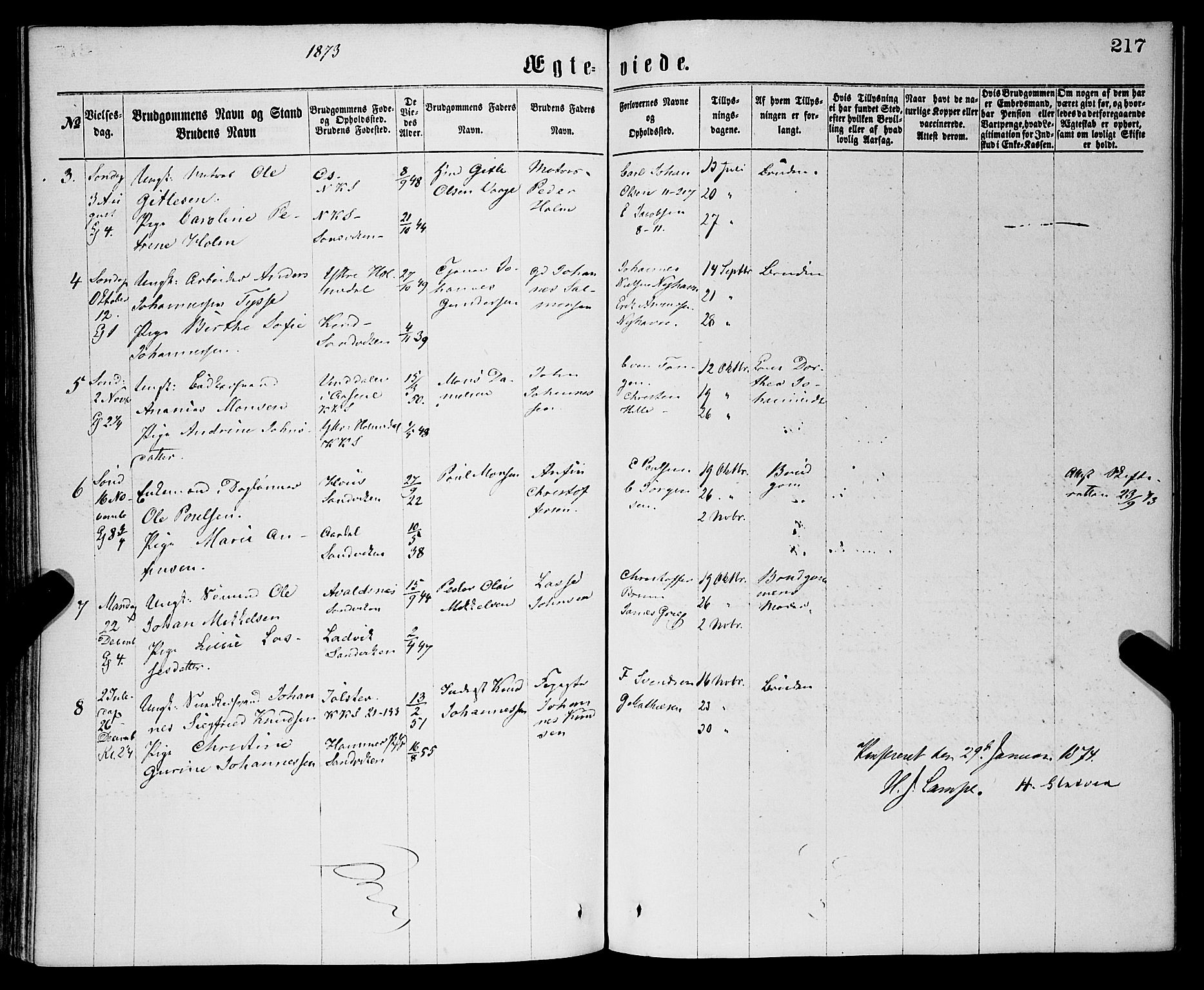 Sandviken Sokneprestembete, AV/SAB-A-77601/H/Ha/L0001: Parish register (official) no. A 1, 1867-1877, p. 217