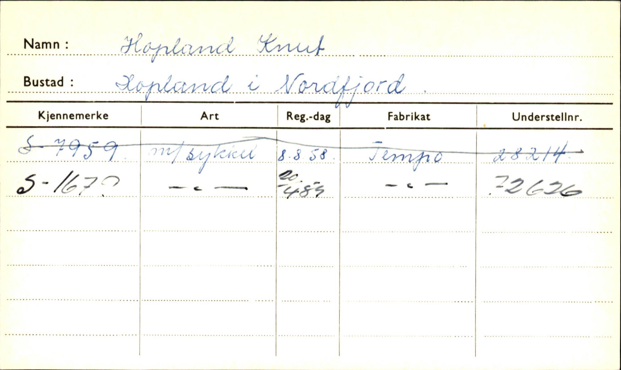 Statens vegvesen, Sogn og Fjordane vegkontor, SAB/A-5301/4/F/L0001A: Eigarregister Fjordane til 1.6.1961, 1930-1961, p. 659