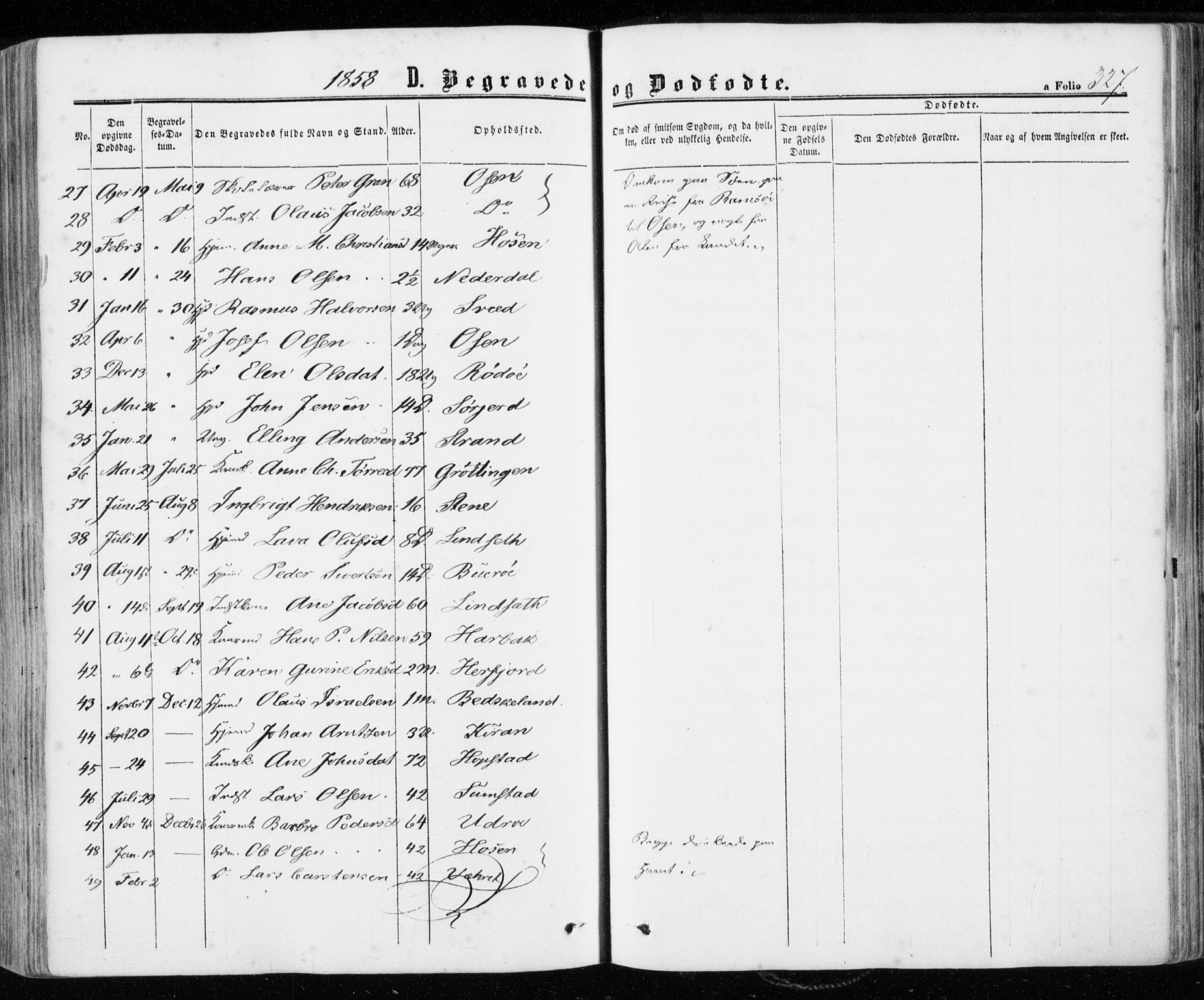 Ministerialprotokoller, klokkerbøker og fødselsregistre - Sør-Trøndelag, SAT/A-1456/657/L0705: Parish register (official) no. 657A06, 1858-1867, p. 327