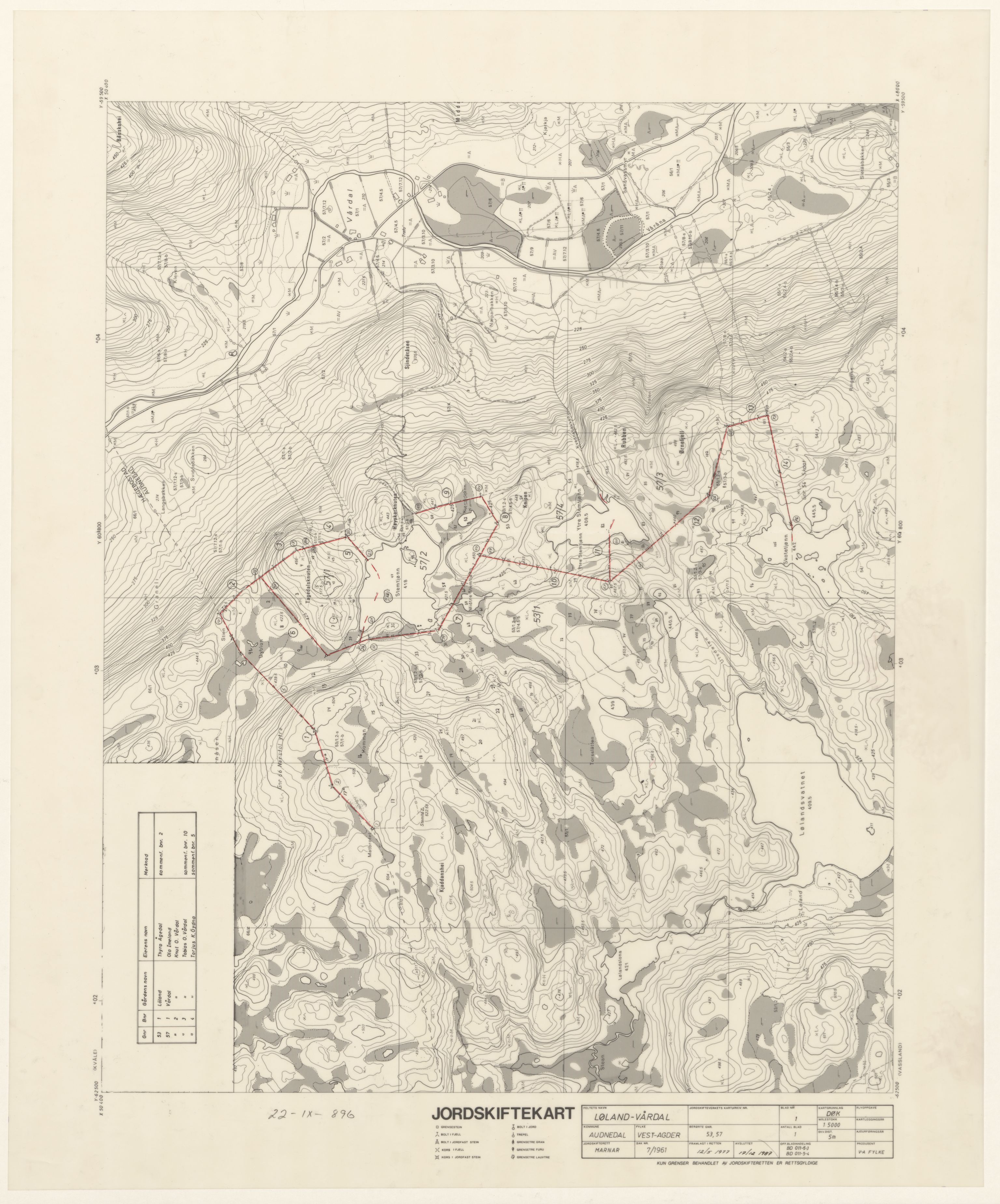 Jordskifteverkets kartarkiv, RA/S-3929/T, 1859-1988, p. 1191
