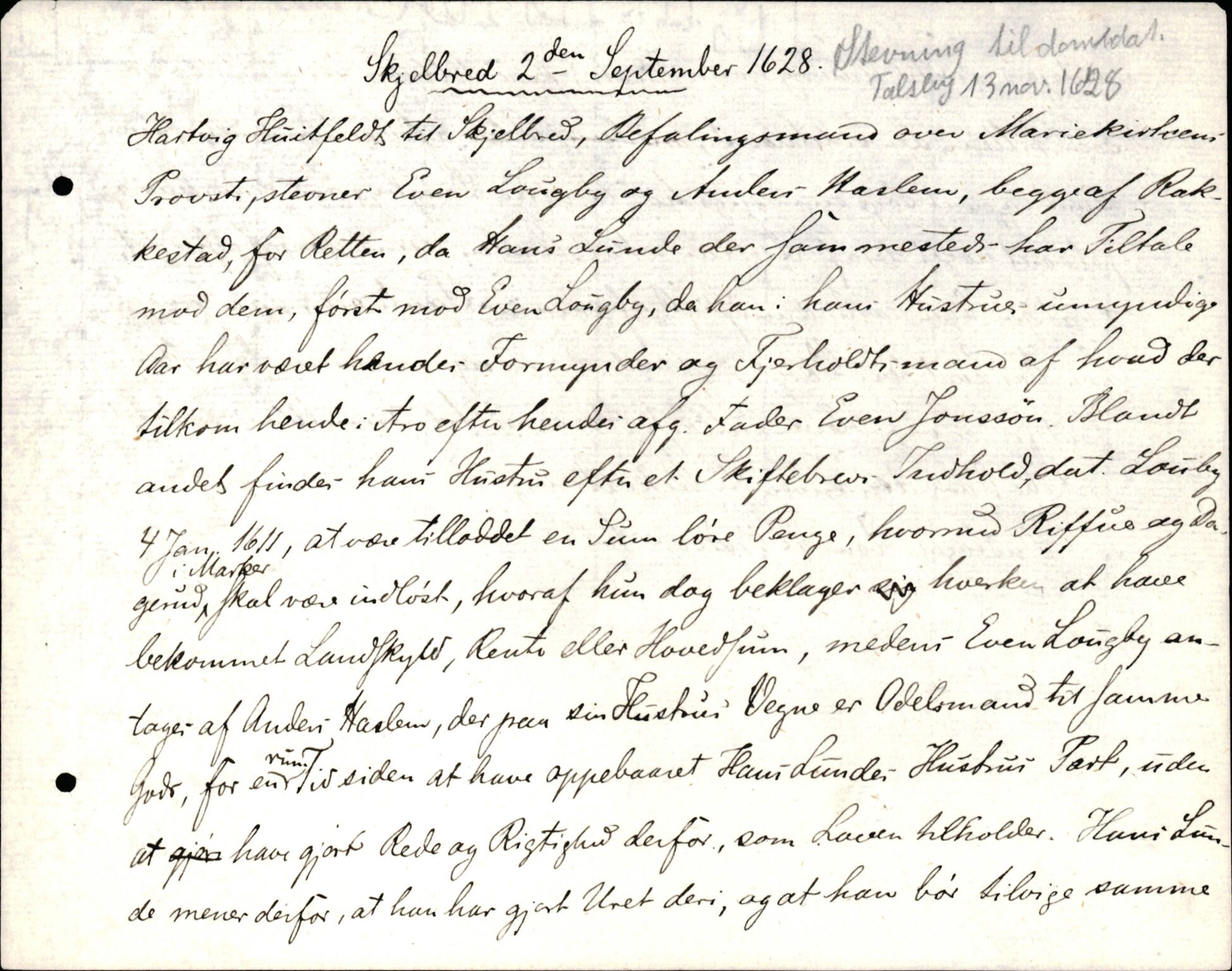 Riksarkivets diplomsamling, AV/RA-EA-5965/F35/F35d/L0003: Innlånte diplomer, seddelregister, 1621-1642, p. 207