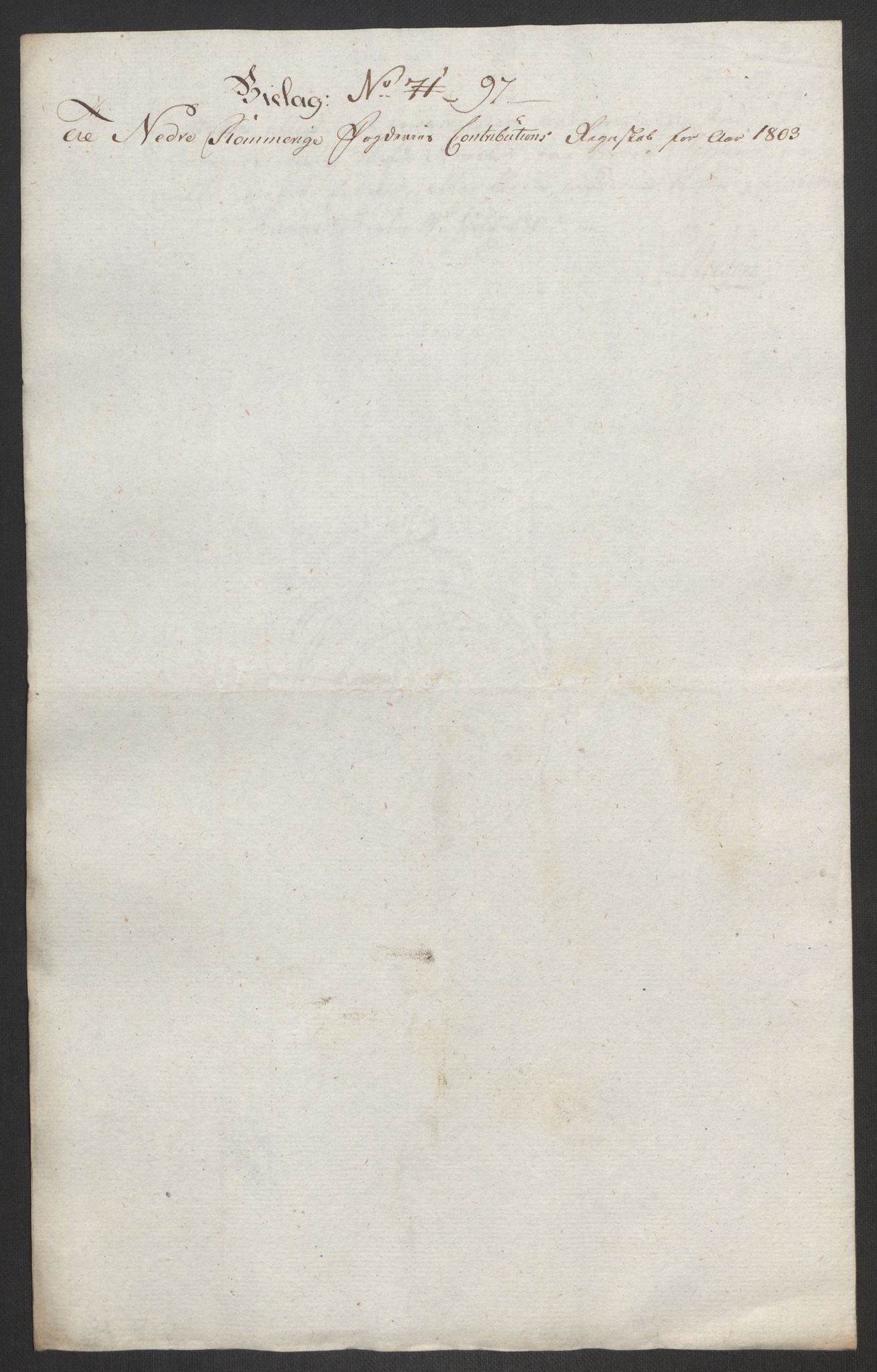 Rentekammeret inntil 1814, Reviderte regnskaper, Fogderegnskap, RA/EA-4092/R11/L0679: Fogderegnskap Nedre Romerike, 1803, p. 267