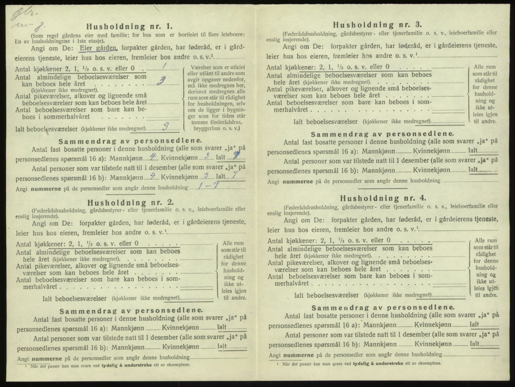 SAB, 1920 census for Sogndal, 1920, p. 871