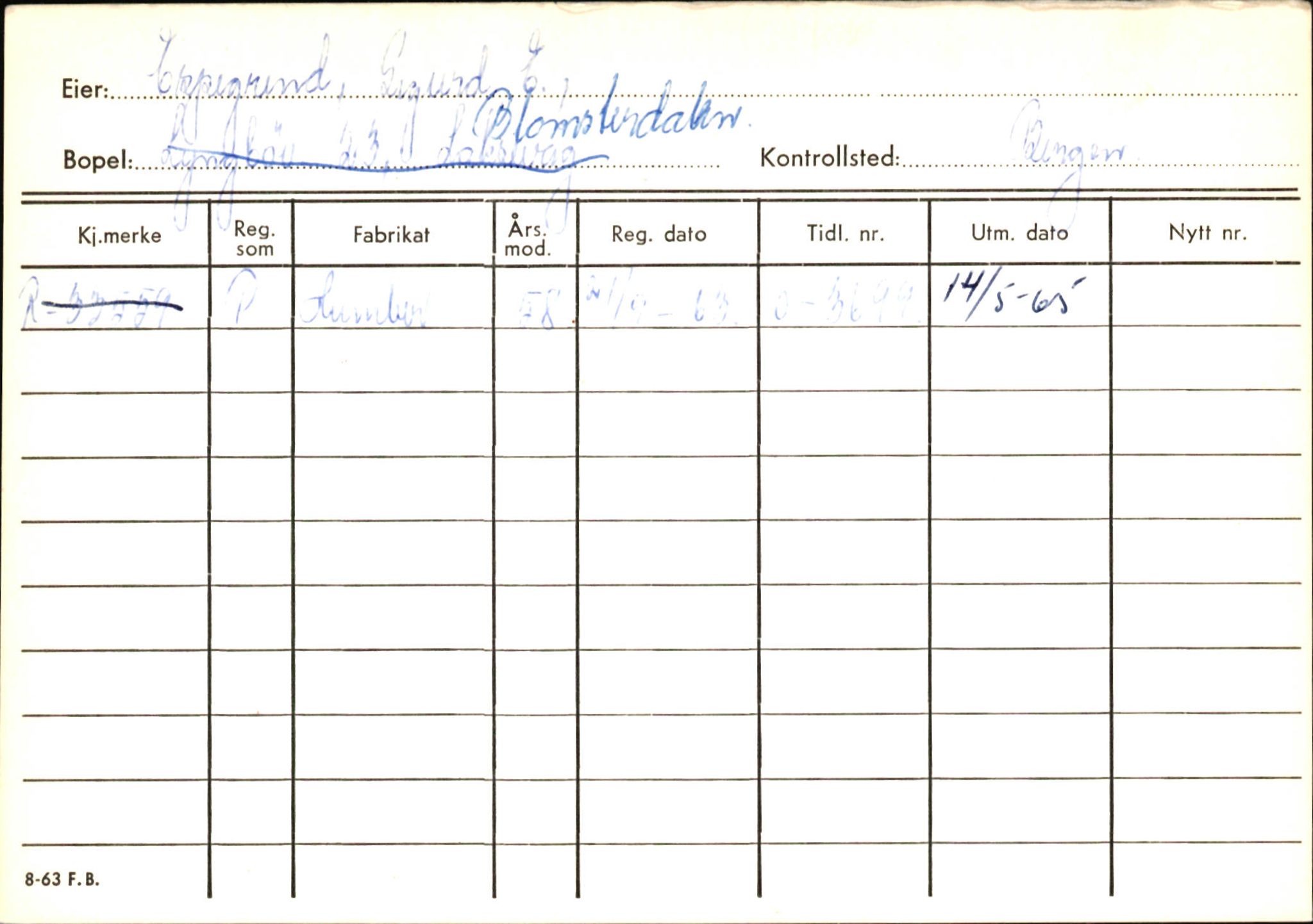 Statens vegvesen, Hordaland vegkontor, AV/SAB-A-5201/2/Ha/L0012: R-eierkort E-F, 1920-1971, p. 55