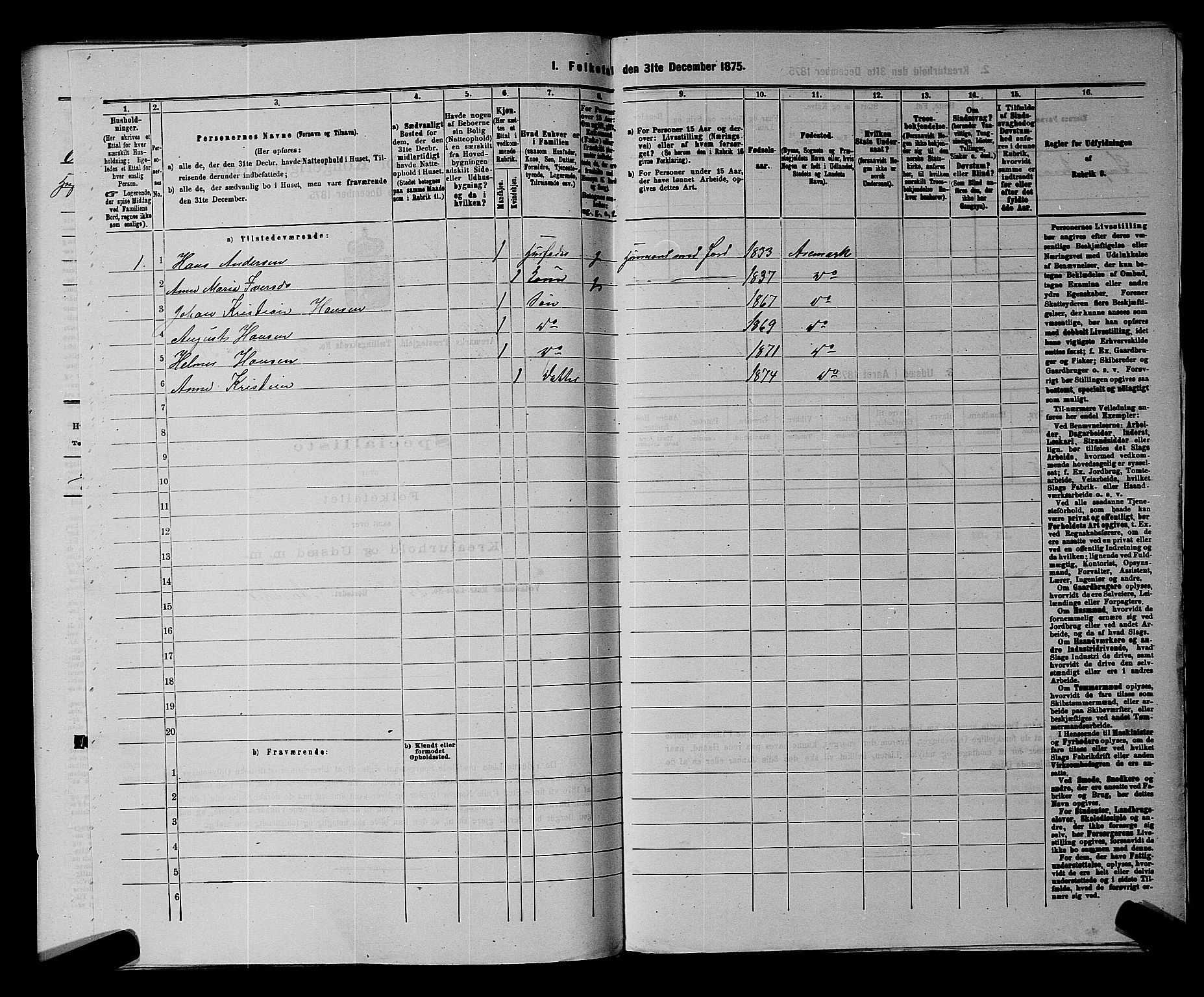 RA, 1875 census for 0118P Aremark, 1875, p. 356