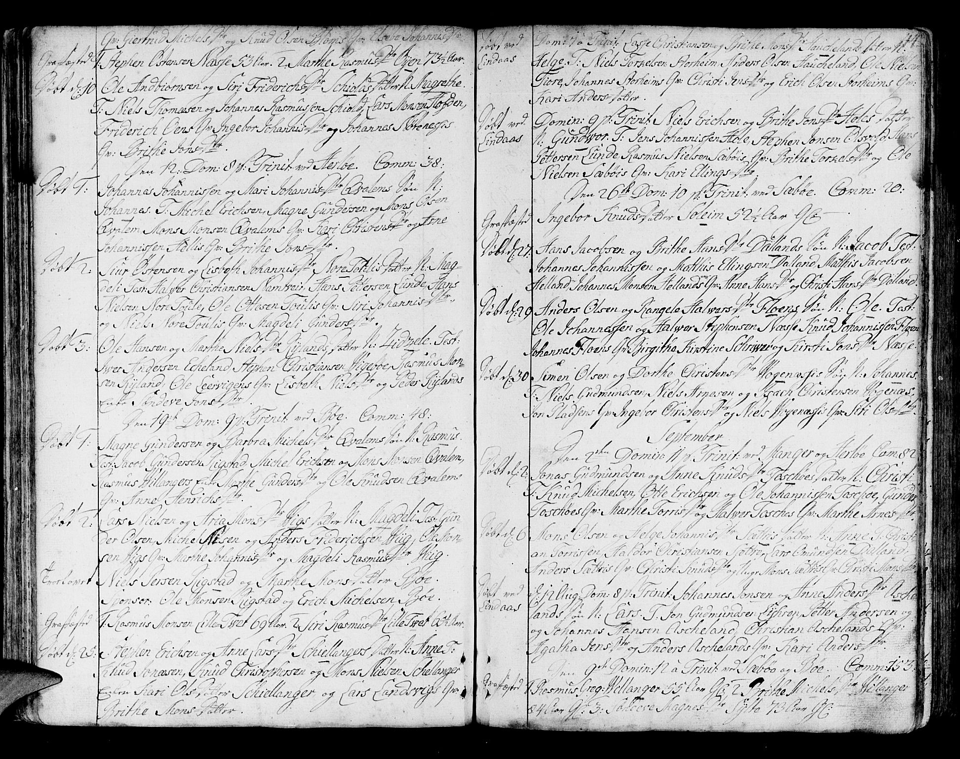 Manger sokneprestembete, AV/SAB-A-76801/H/Haa: Parish register (official) no. A 1, 1759-1791, p. 44