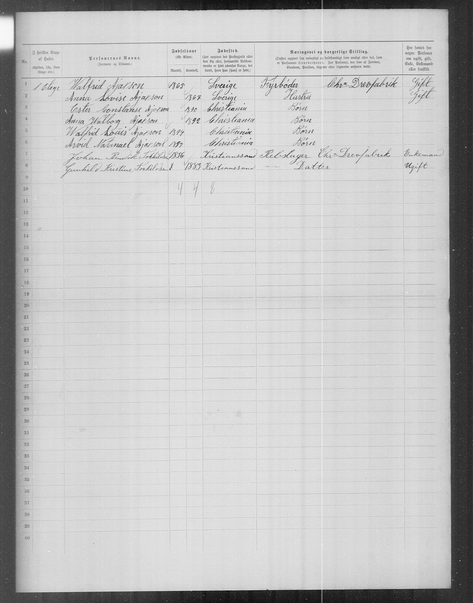 OBA, Municipal Census 1899 for Kristiania, 1899, p. 16236